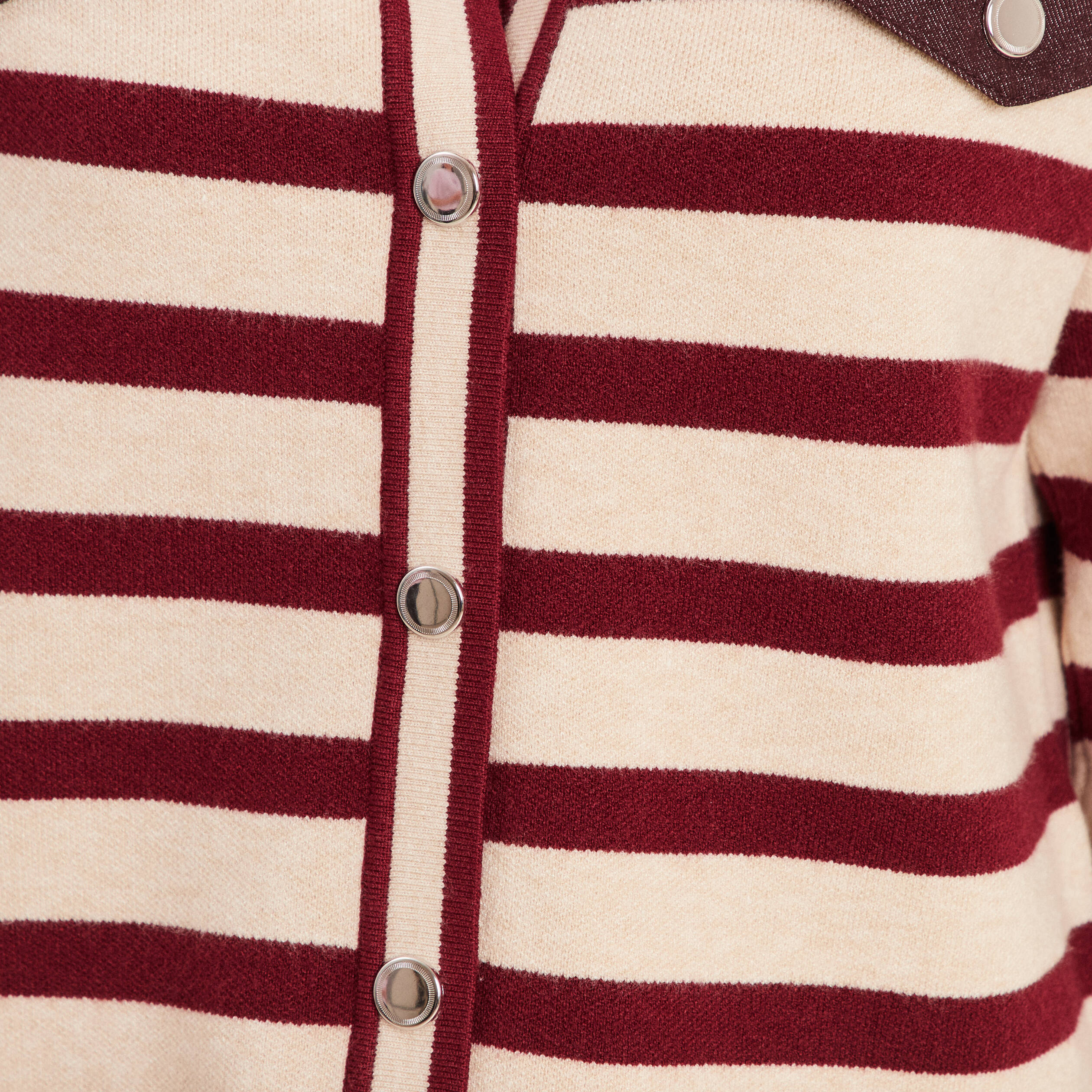 Gilet manches longues bordeaux femme