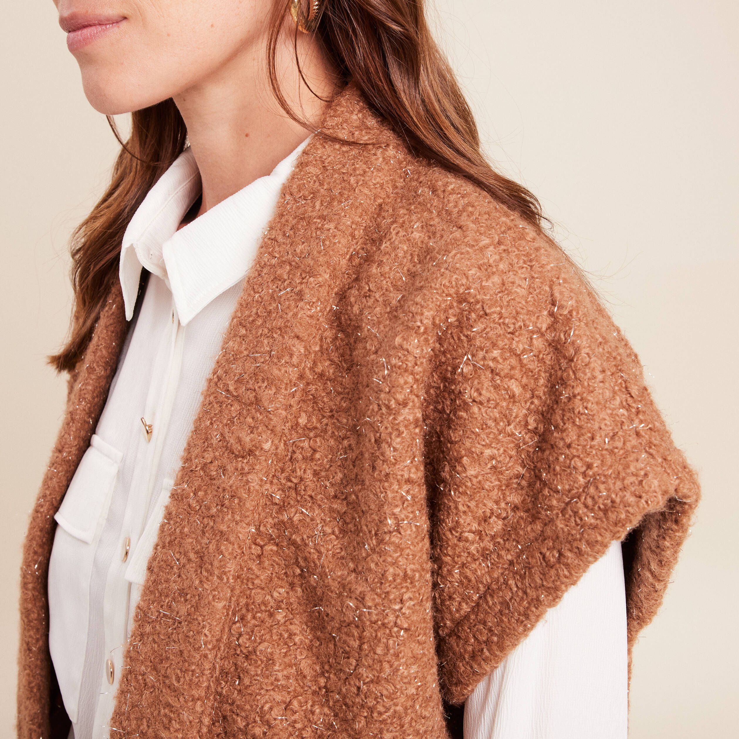 Gilet Femme Manches Courtes - Coton - Détails Ajourés - Ouverture Boutonnée - Taille S à XL - 3