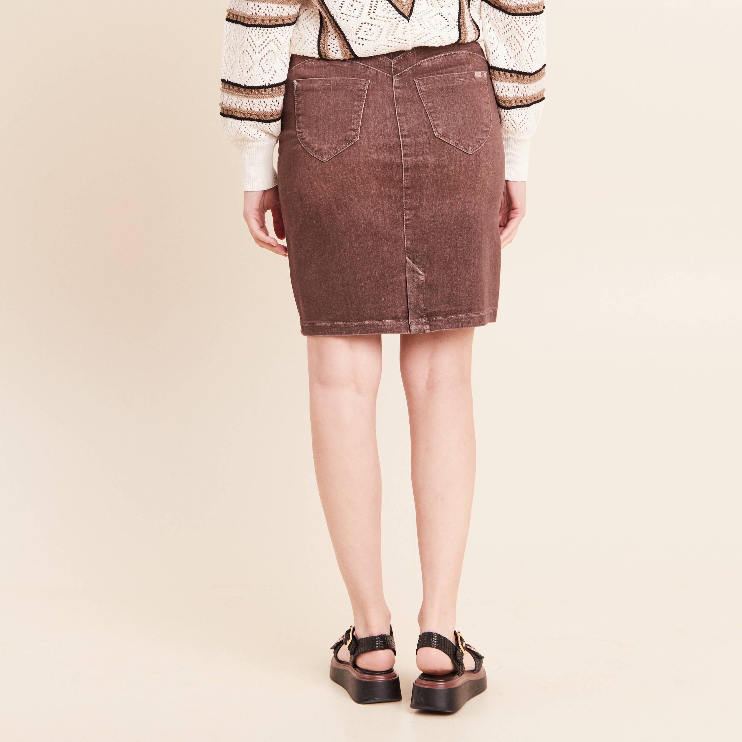 Jupe magique l'unique marron clair femme