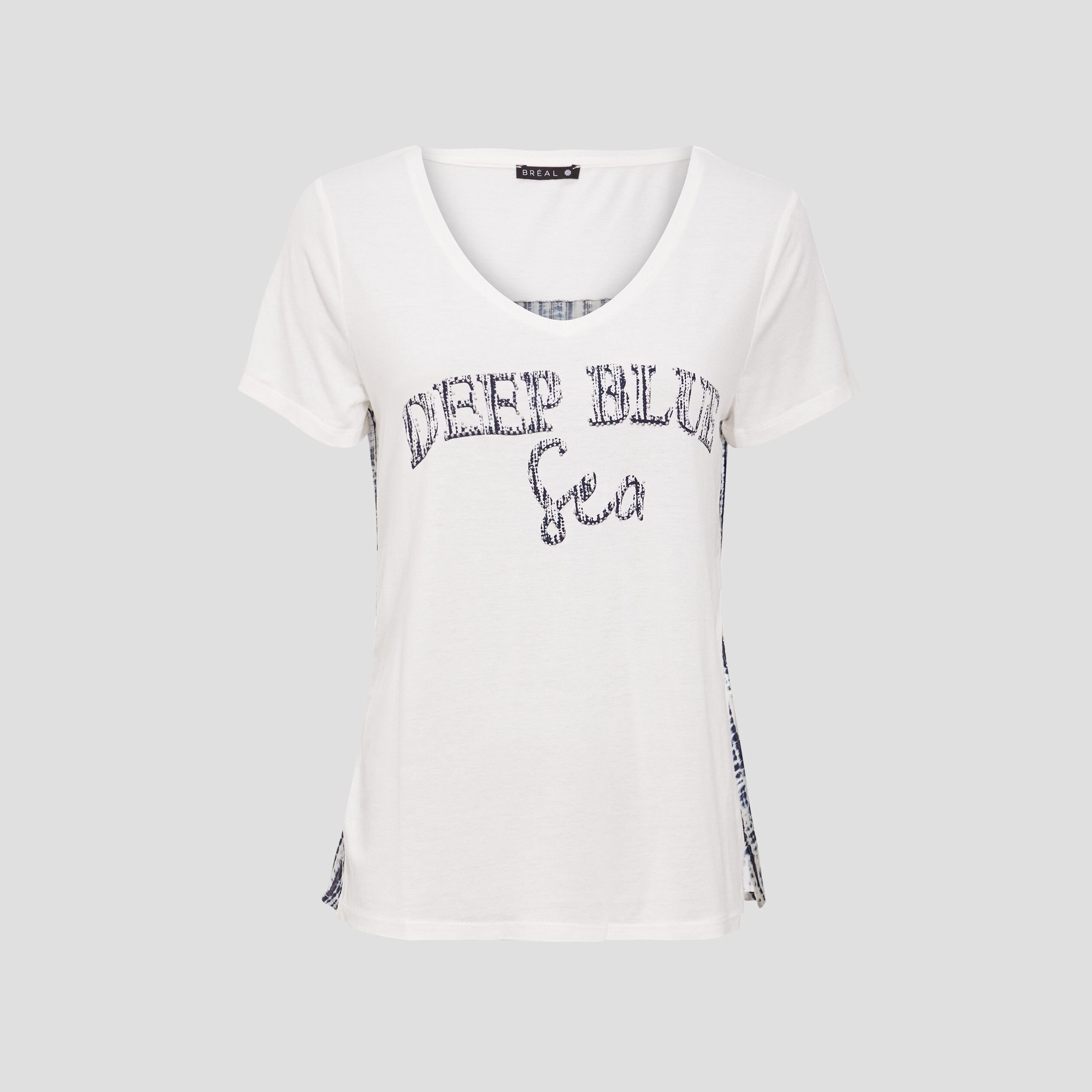 T-shirt manches courtes ecru femme