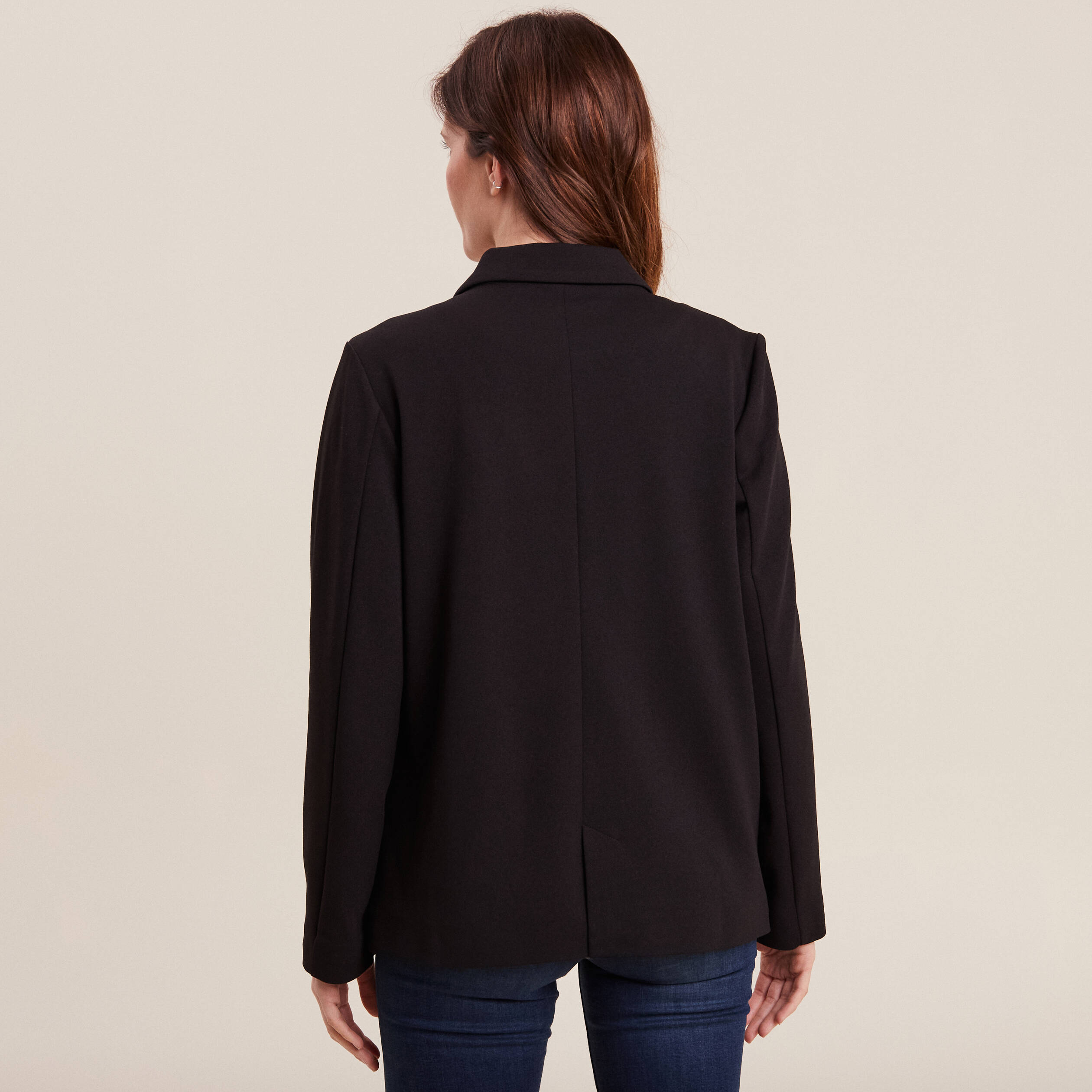 Veste tailleur ajustée noir femme