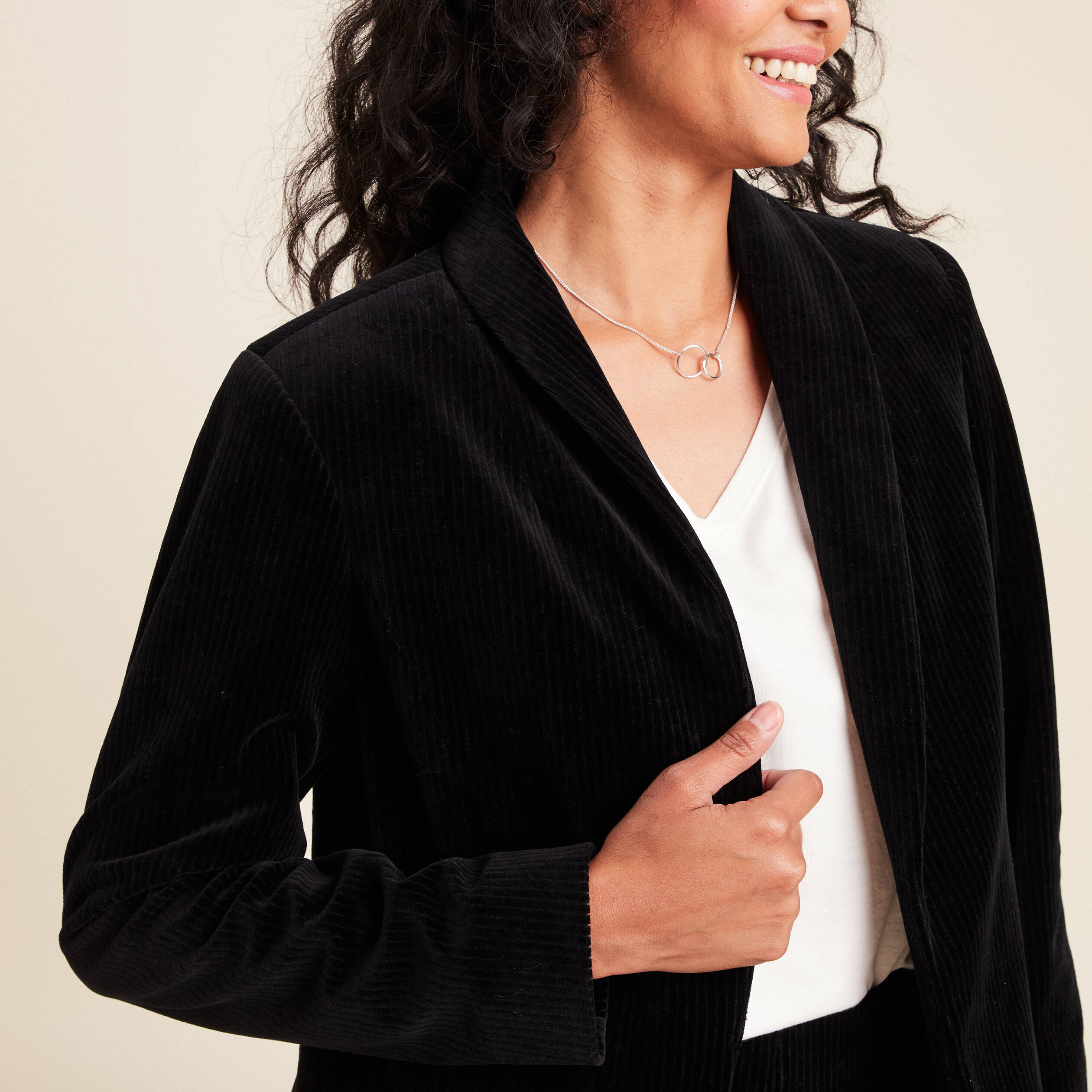 veste tailleur velours noir femme Veste tailleur velours noir femme
