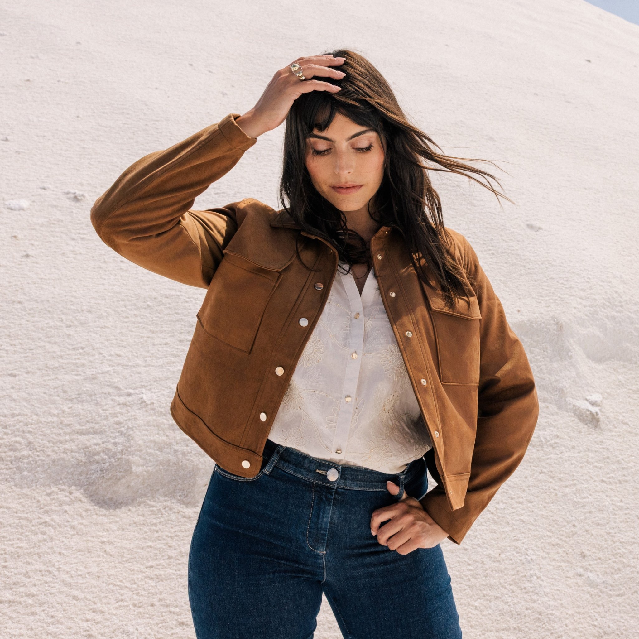 veste doublee marron fonce femme Veste doublée marron foncé femme