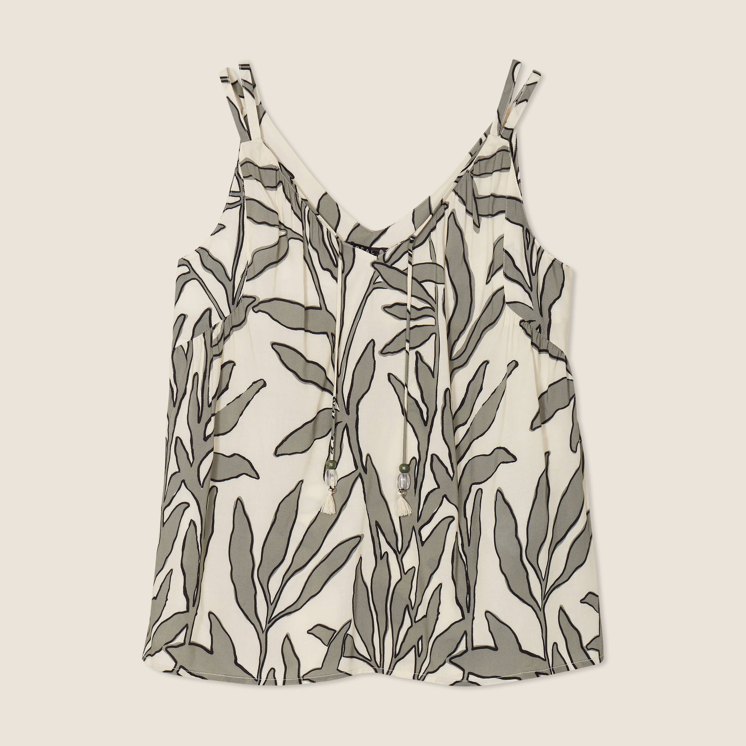 Blouse bretelles fines vert femme