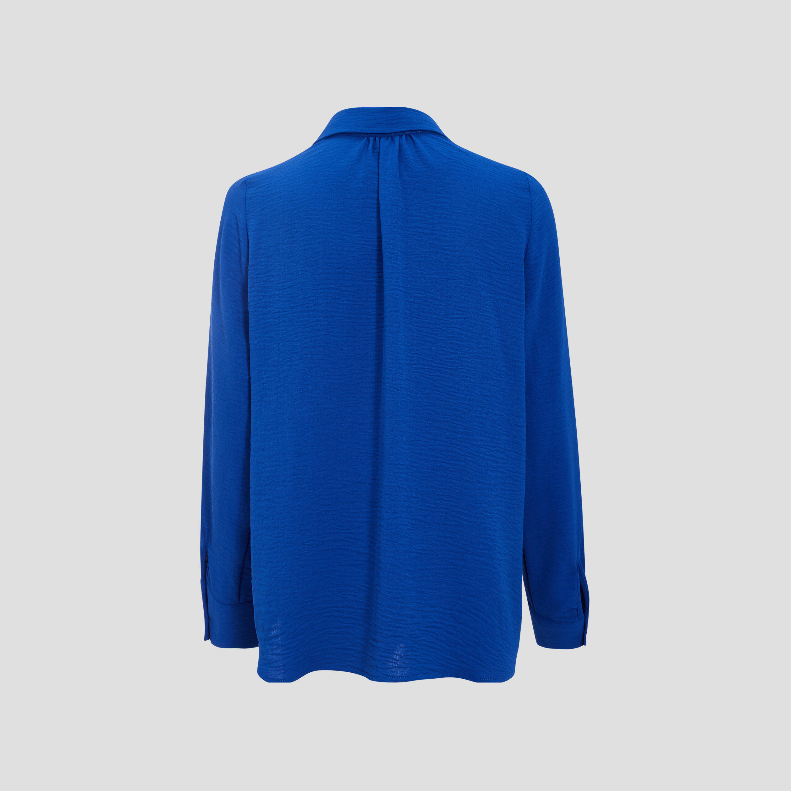 Chemise à manches longues bleu electrique femme