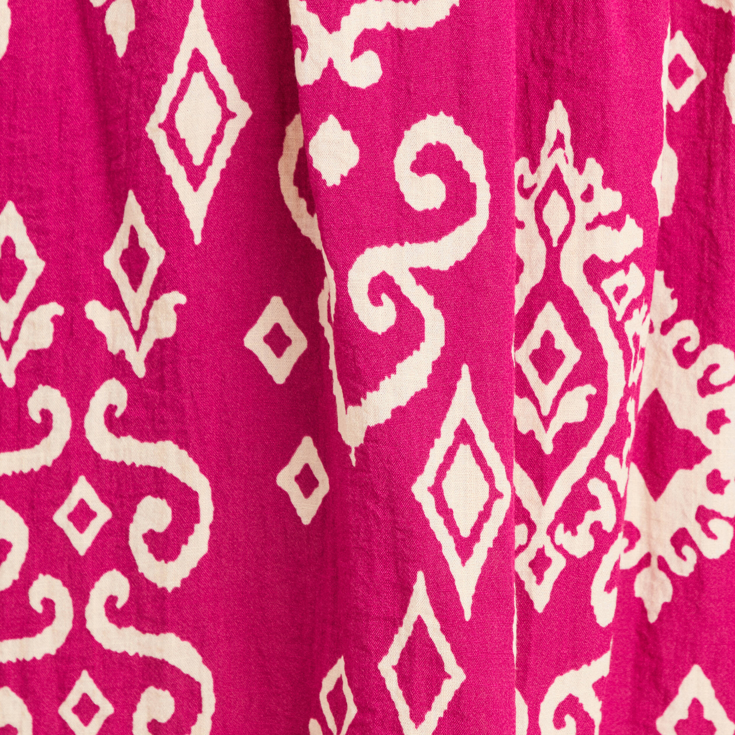 Robe évasée fluide rose fushia femme