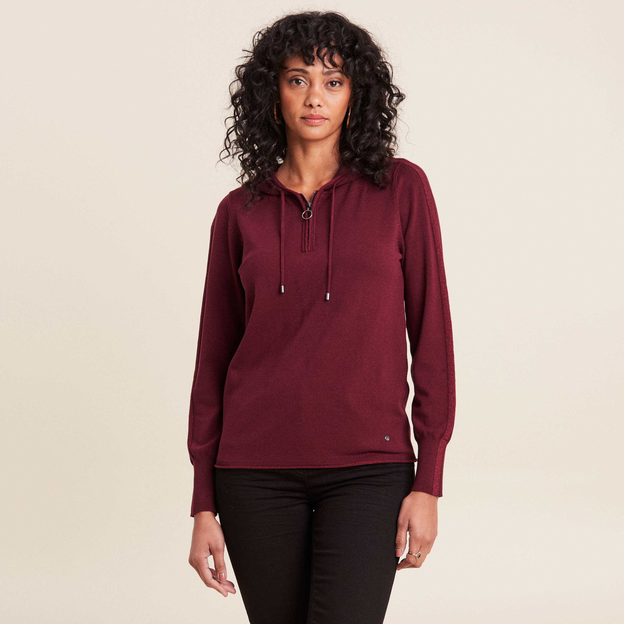 pull manches longues bordeaux femme Pull manches longues bordeaux femme