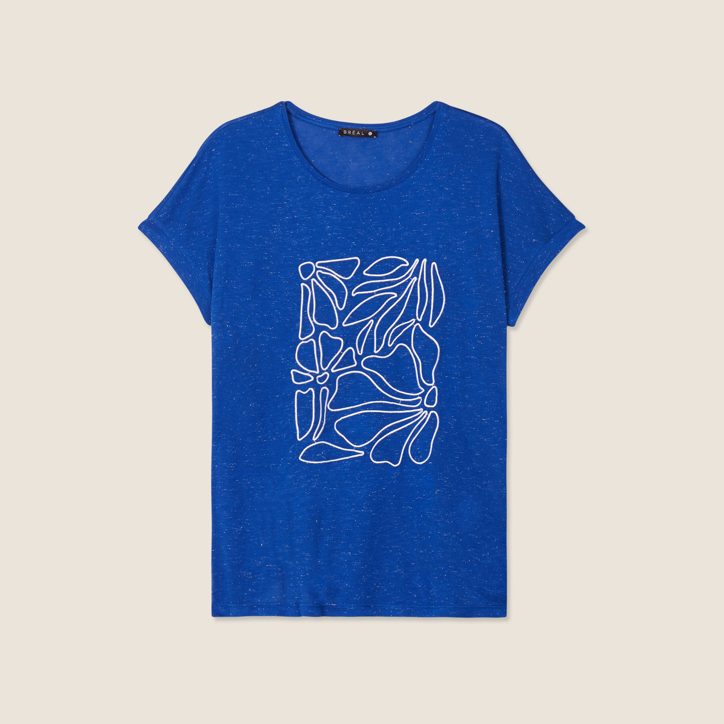 T-shirt manches courtes bleu electrique femme
