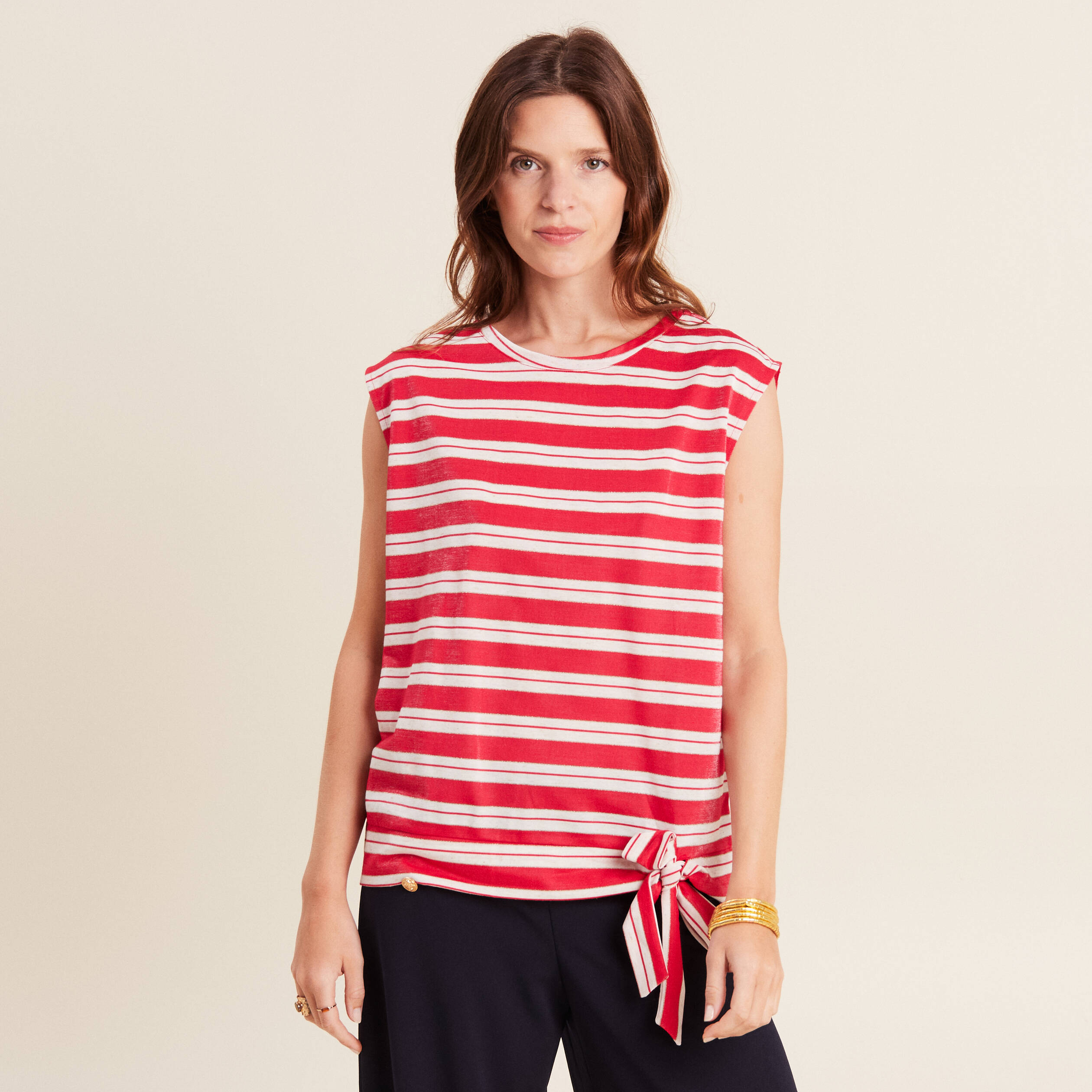 T-shirt manches courtes rouge femme