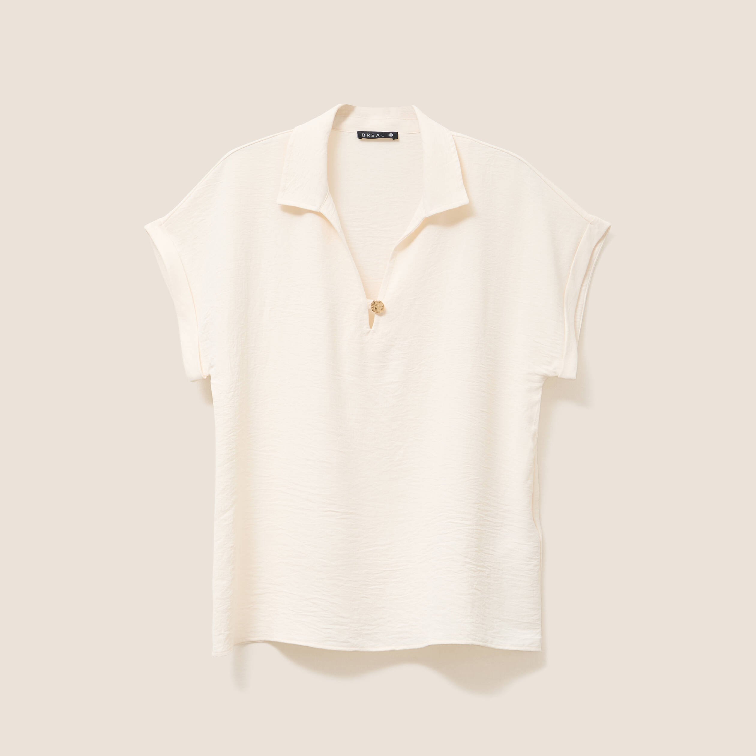 blouse manches courtes ecru femme Blouse manches courtes ecru femme