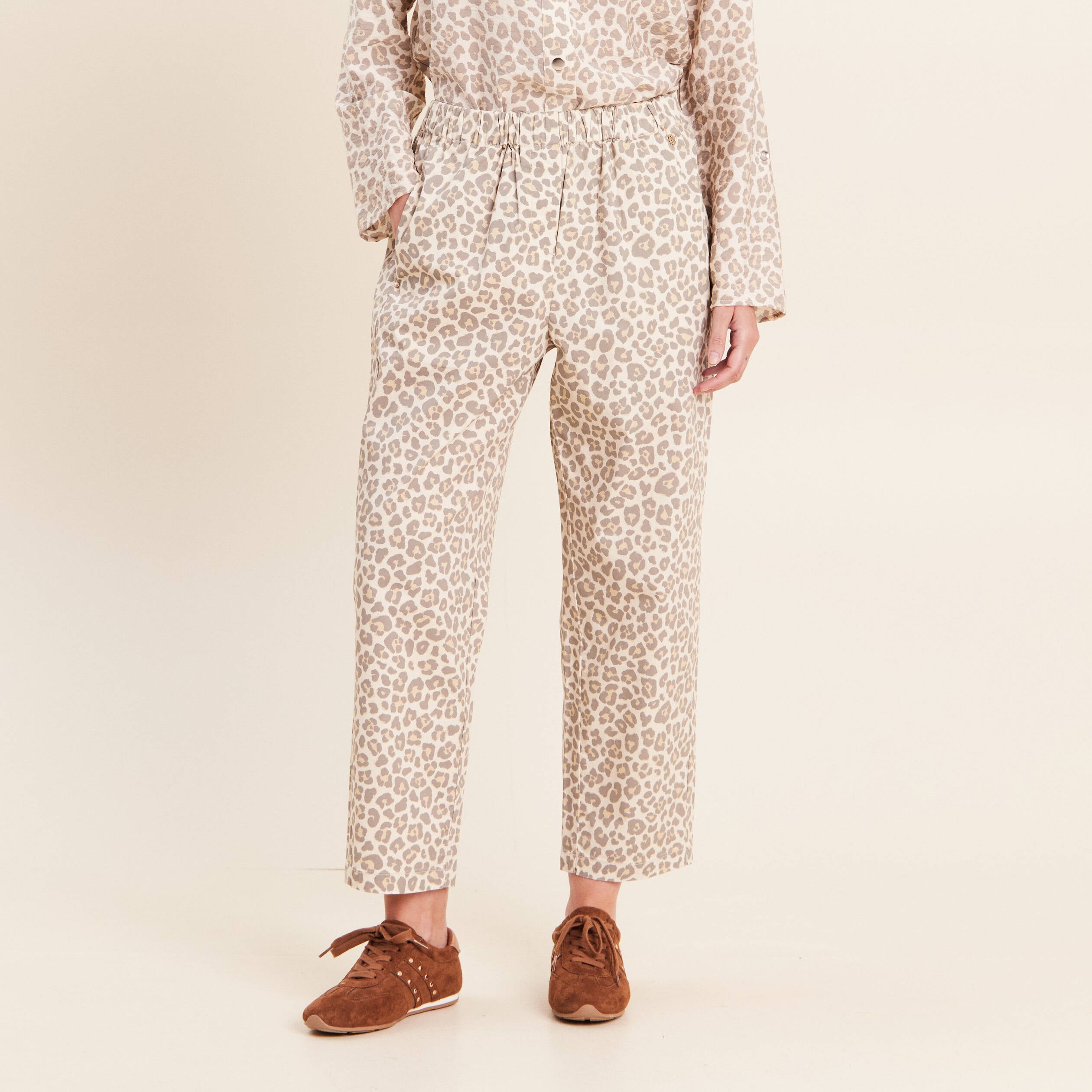 Pantalon mom blanc femme