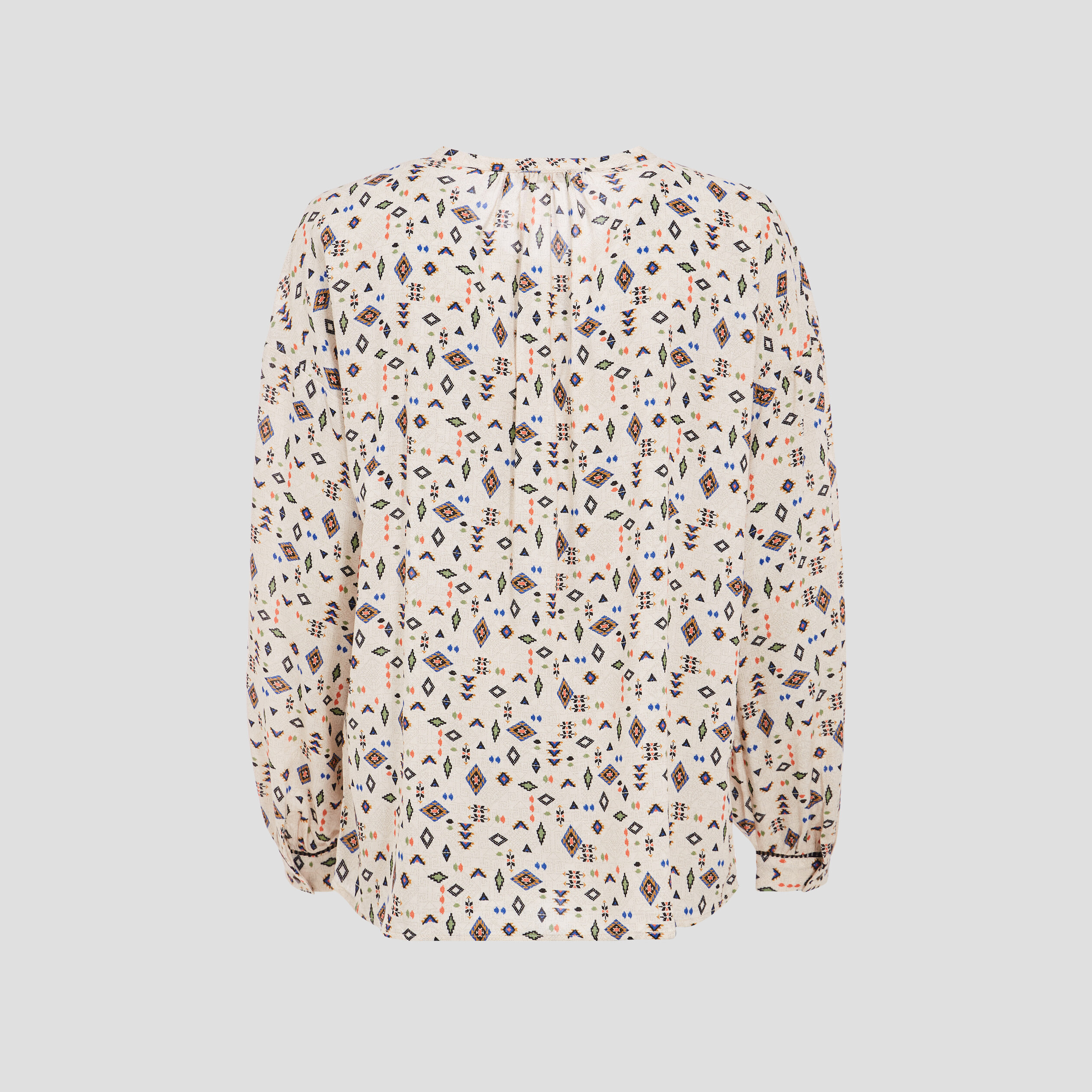Blouse manches longues beige femme