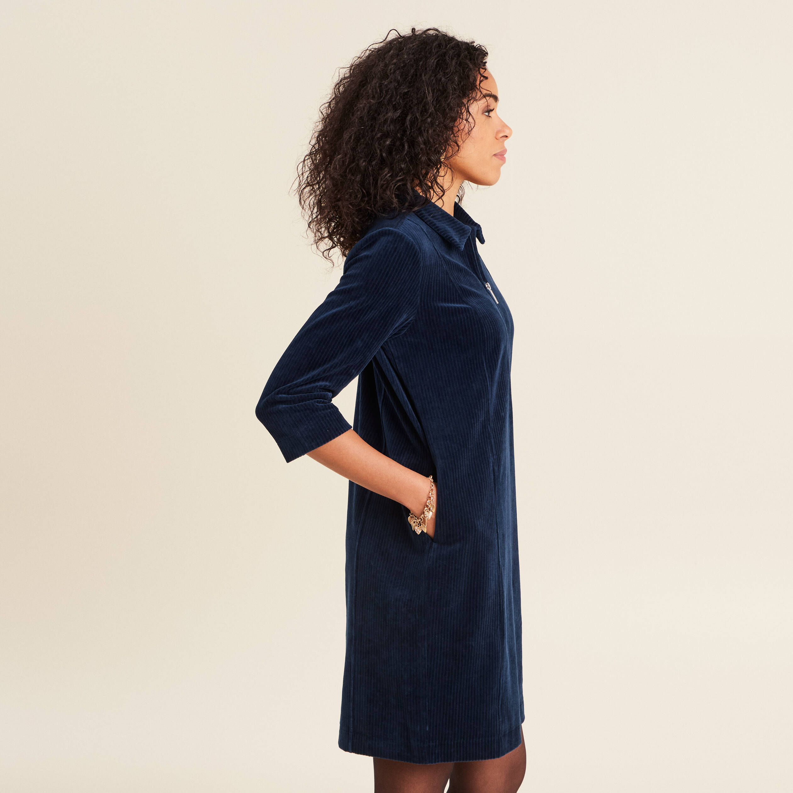 Robe droite velours hotsell