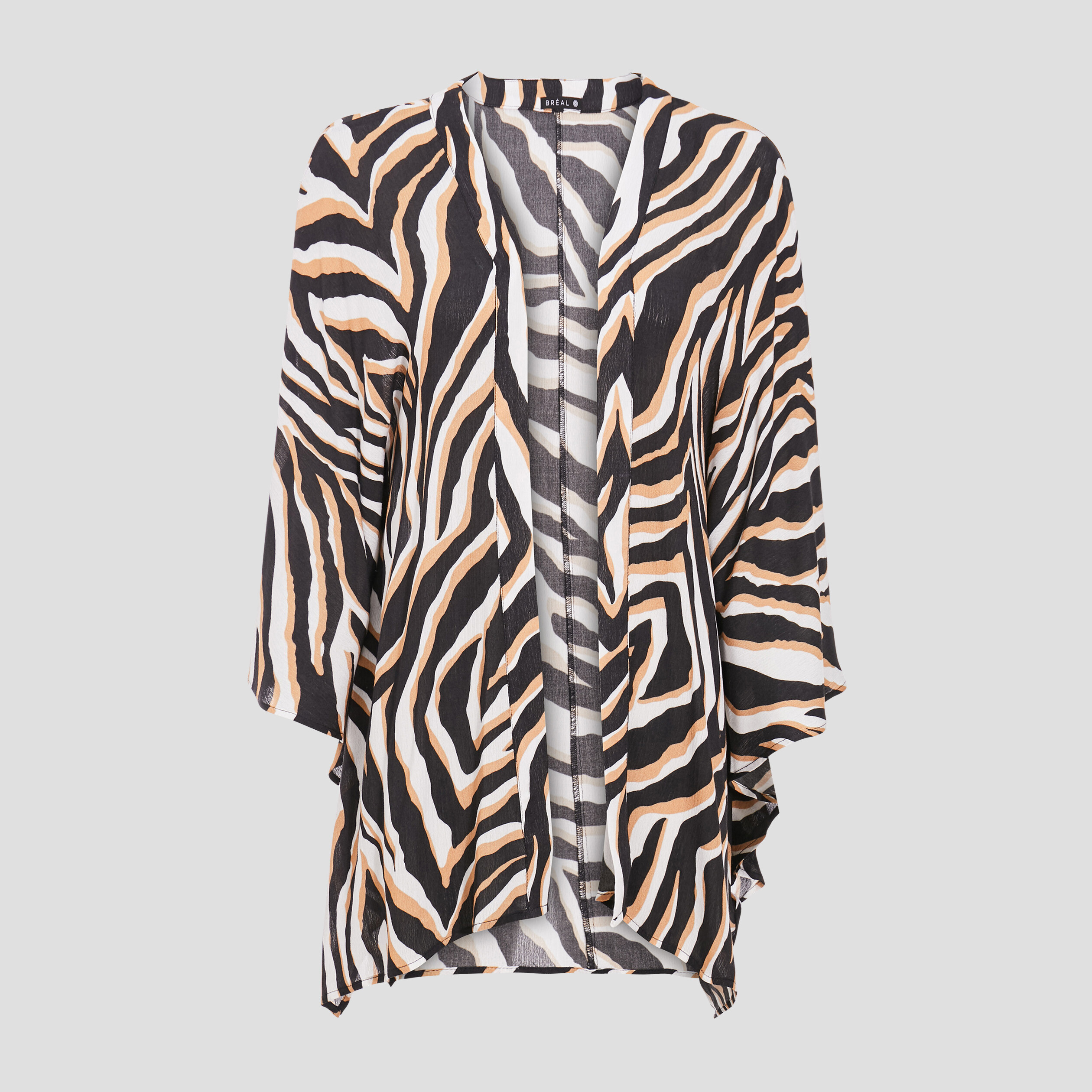 Kimono manches longues noir femme