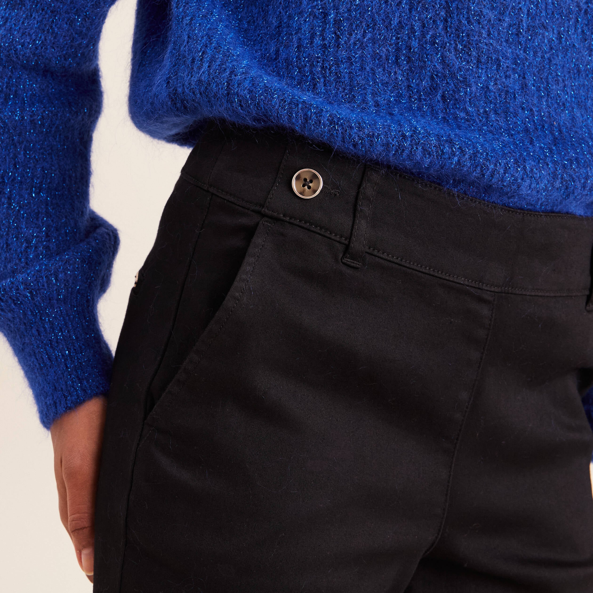 Jean large noir femme