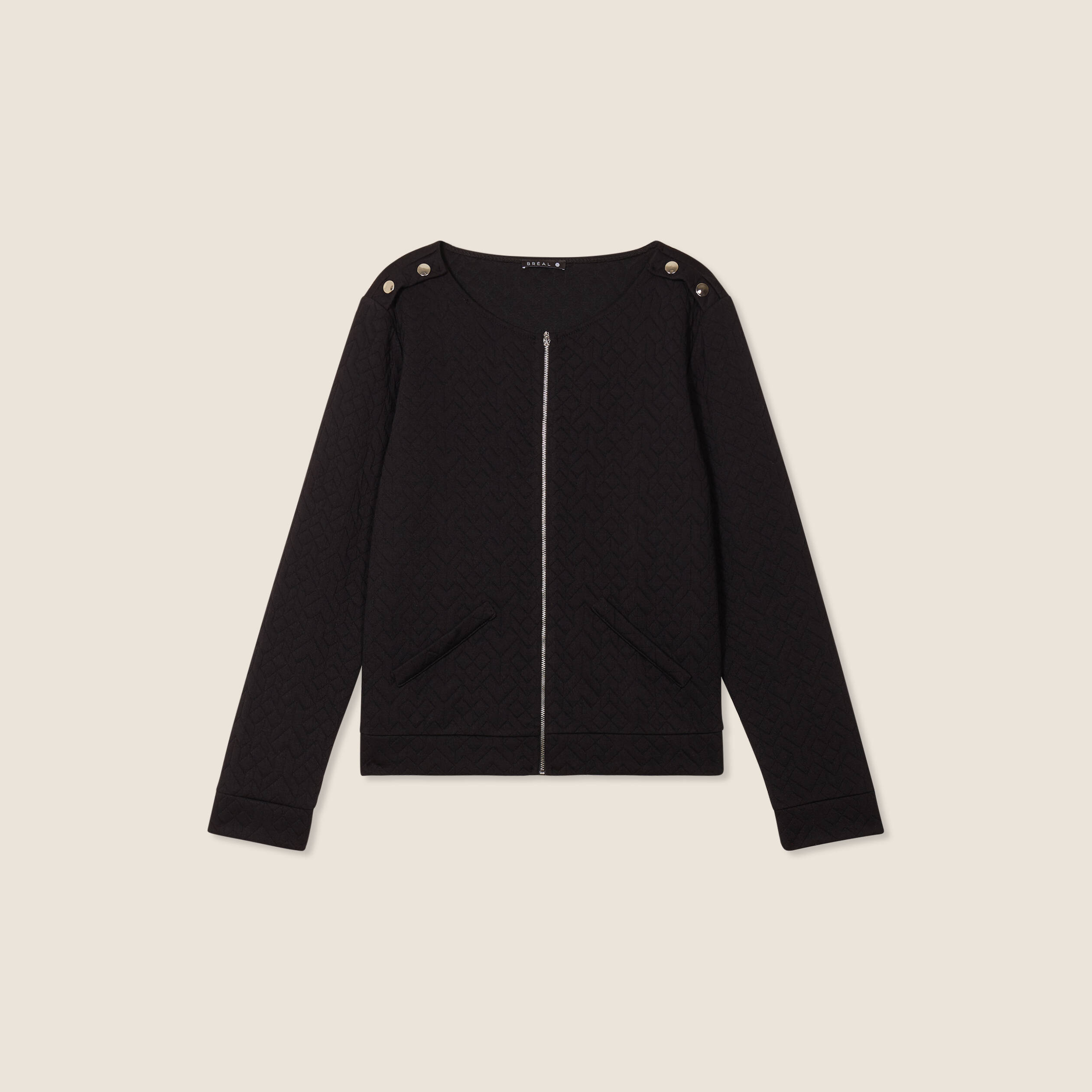 Gilet manches longues noir femme