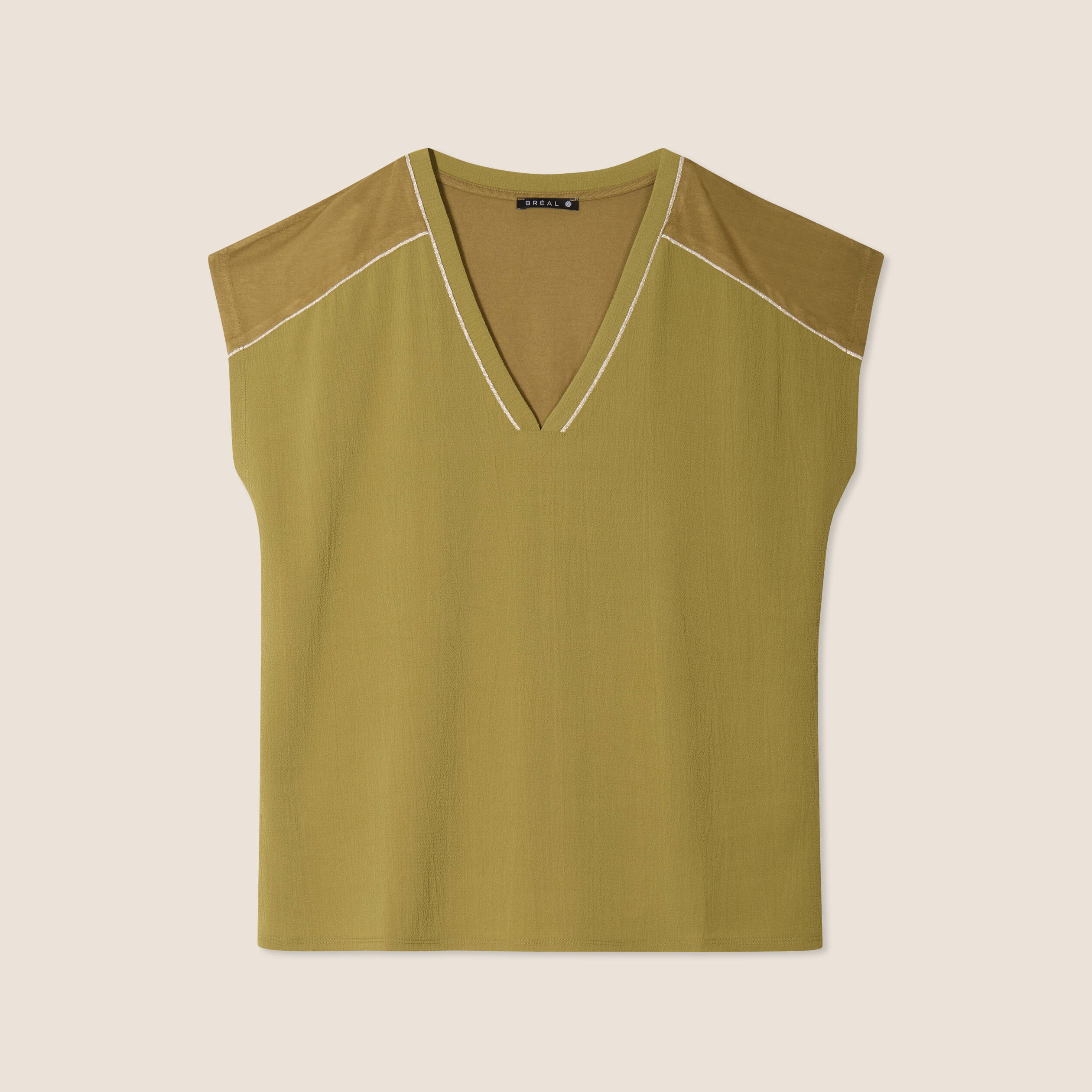 t shirt manches courtes vert kaki femme T-shirt manches courtes vert kaki femme