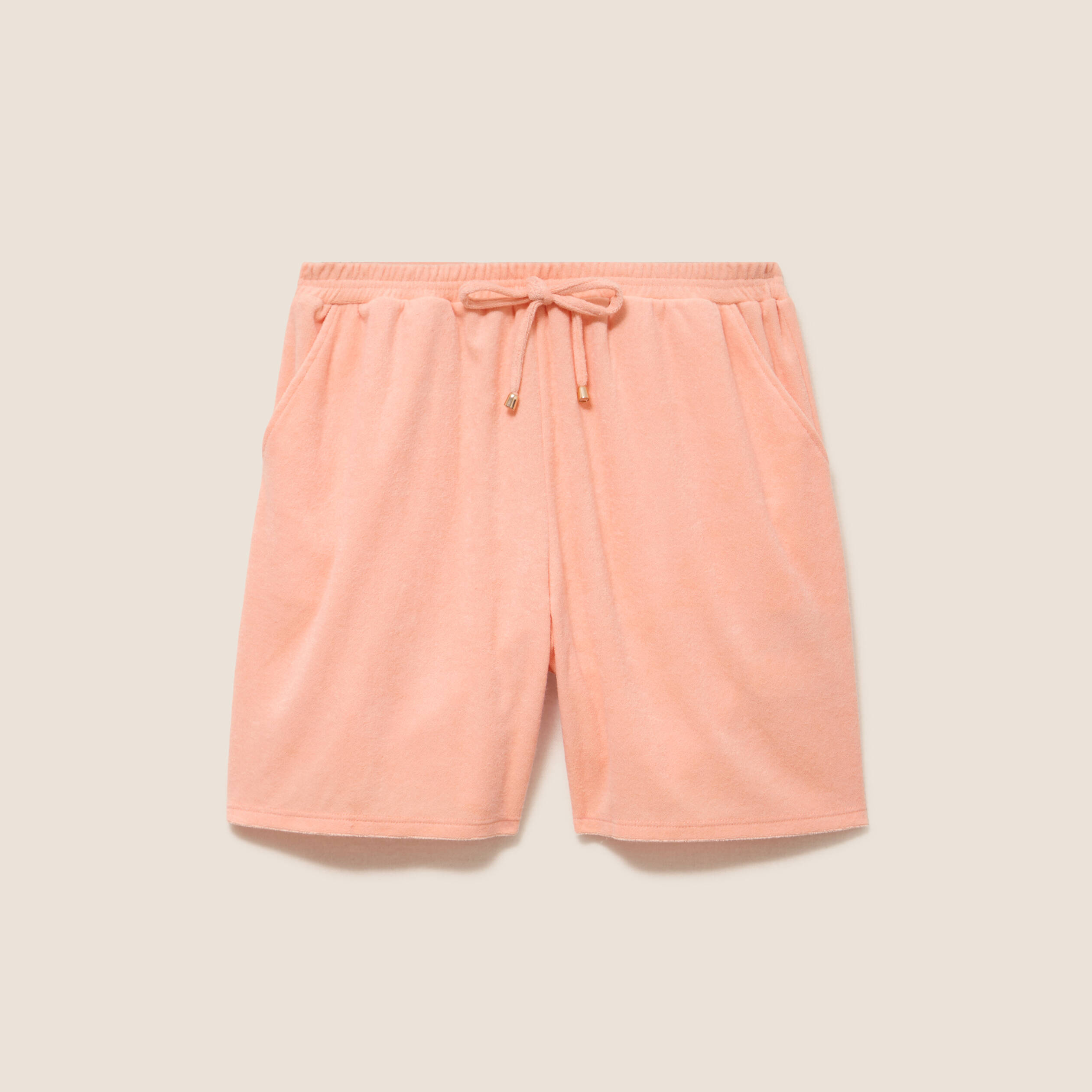 Short taille haute orange abricot femme