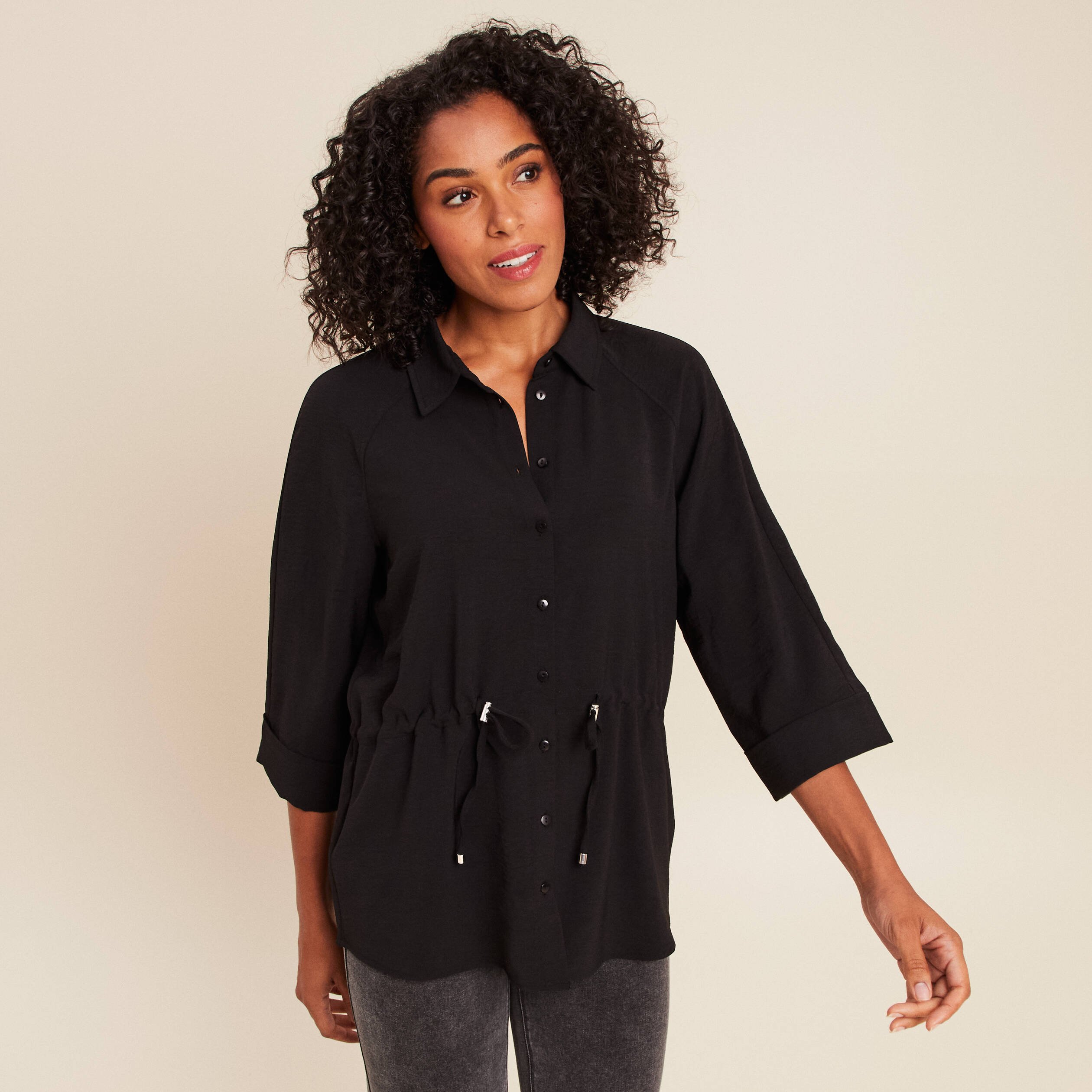 Tunique Bon Prix Chemise Femme Blouse Manches Longues En Viscose