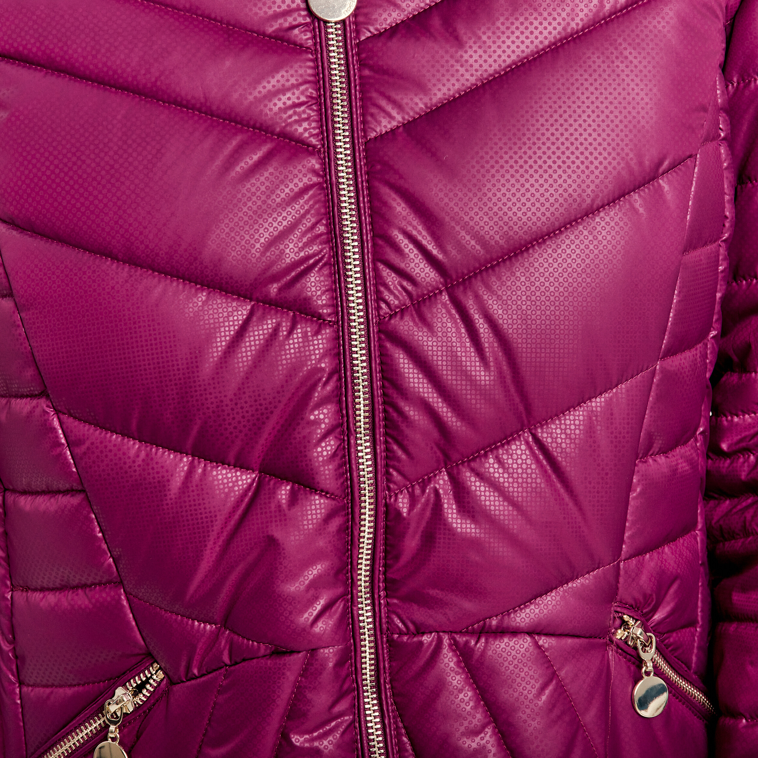 Doudoune courte cintrée déperlante violet foncé femme