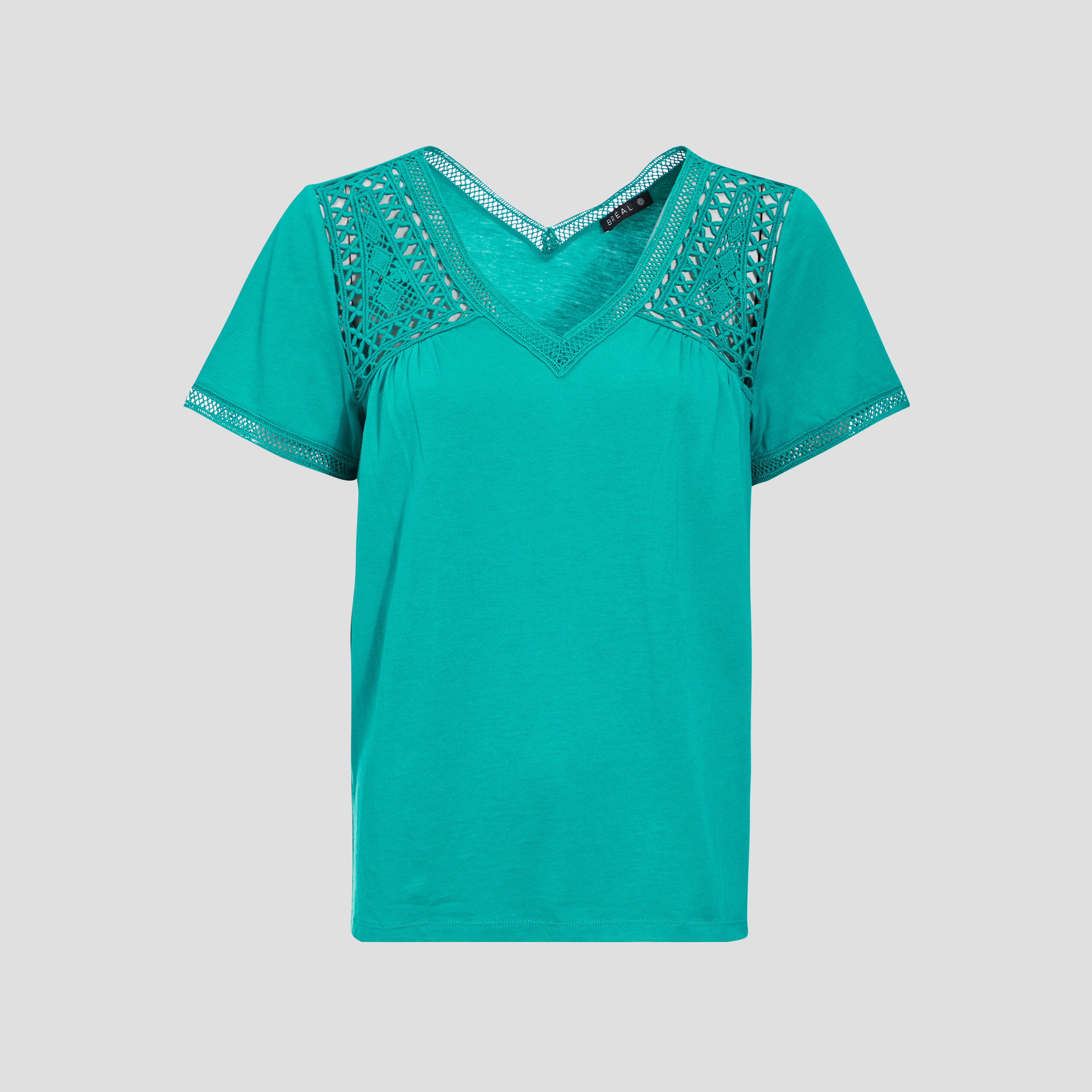 T-shirt manches courtes vert femme