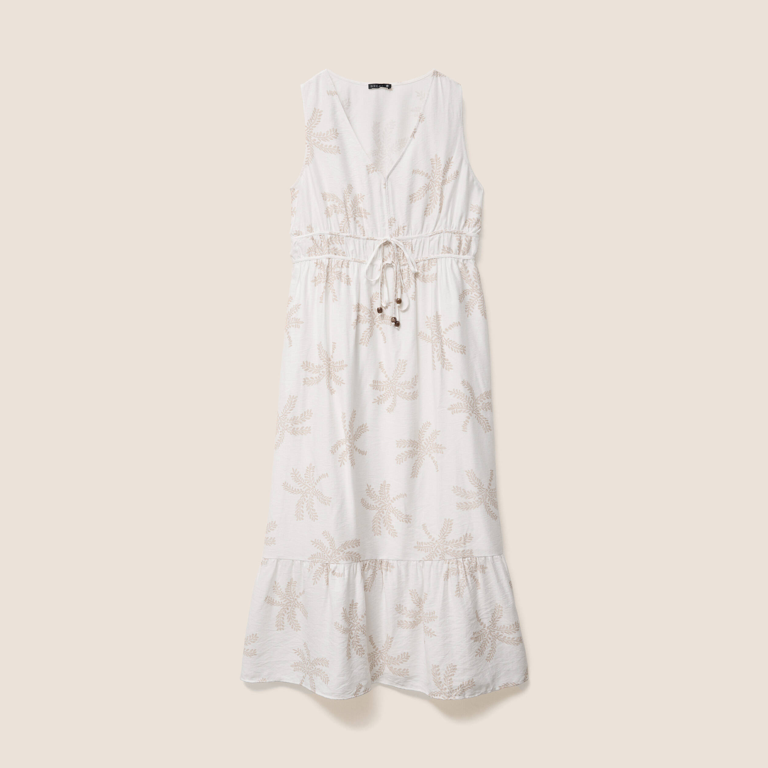 robe evasee col v doublee beige femme robe évasée col V doublée beige femme
