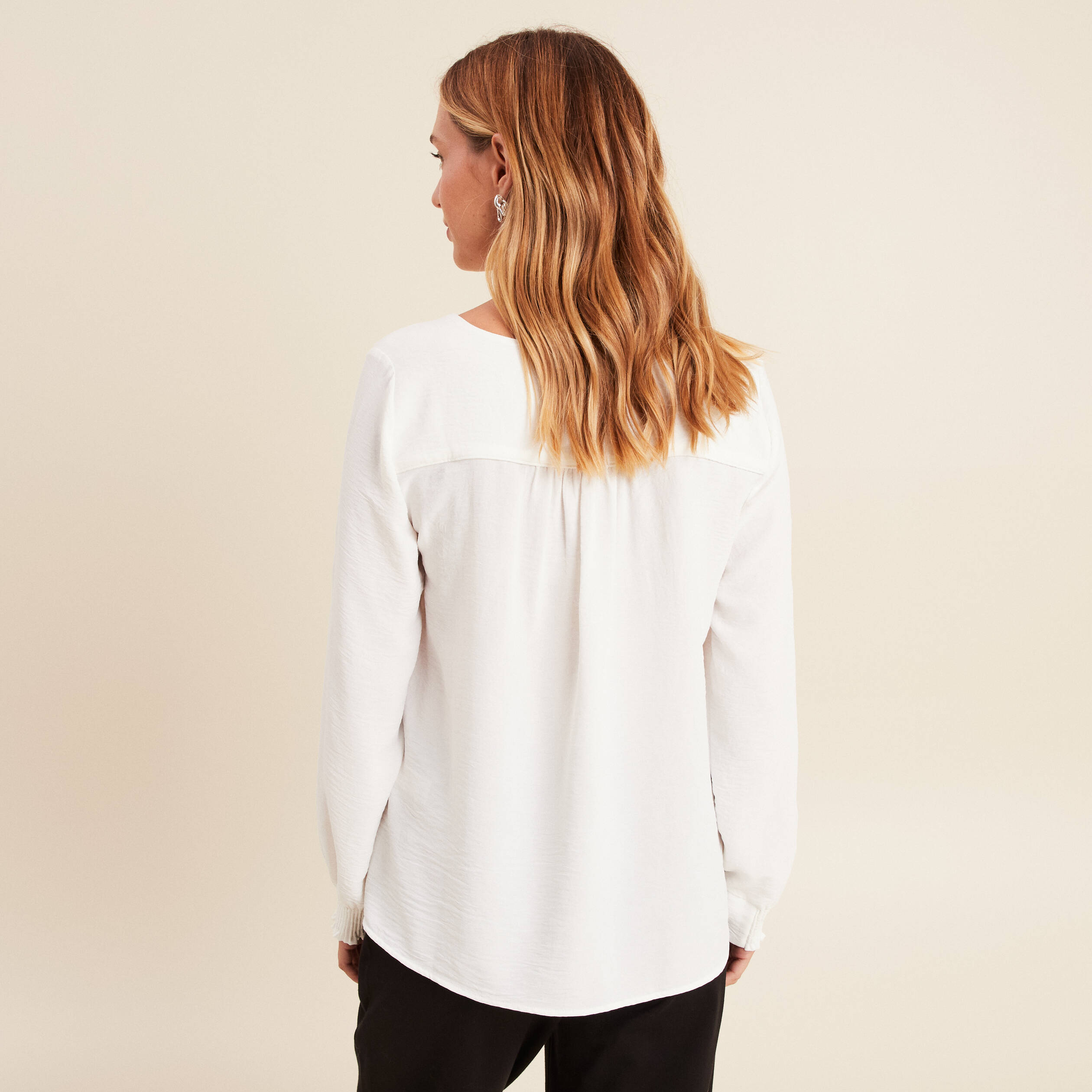 Blouse Longue Fluide H&M - Taille 38 - Noir Et Blanc - Occasion Très Bon état