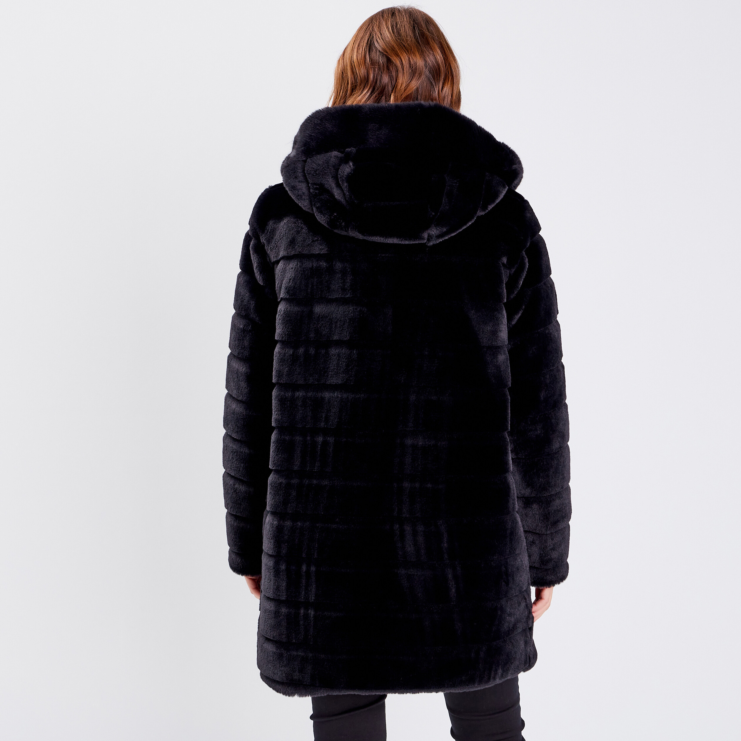 Doudoune droite r versible noir femme Br al