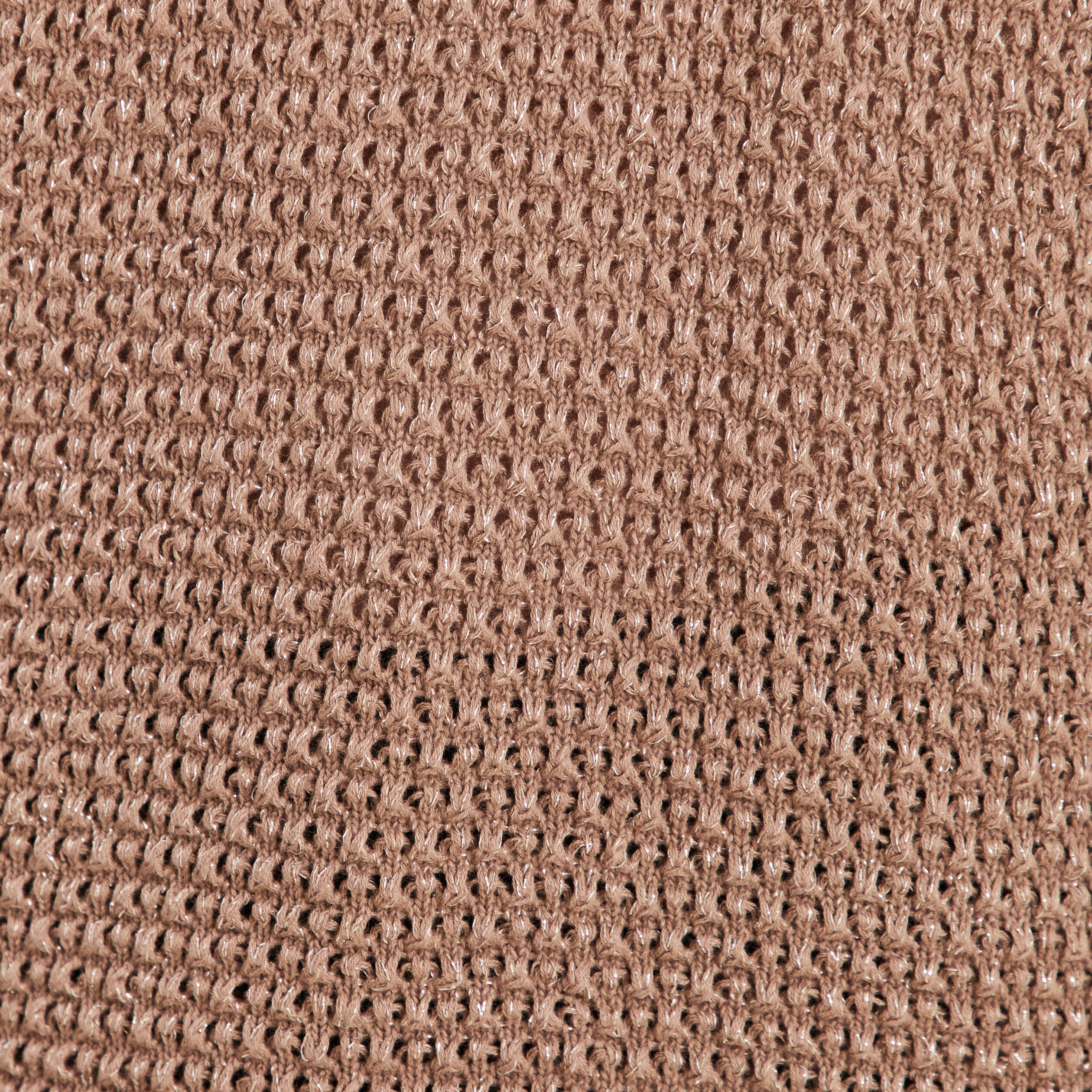 Pull manches longues col en V taupe femme