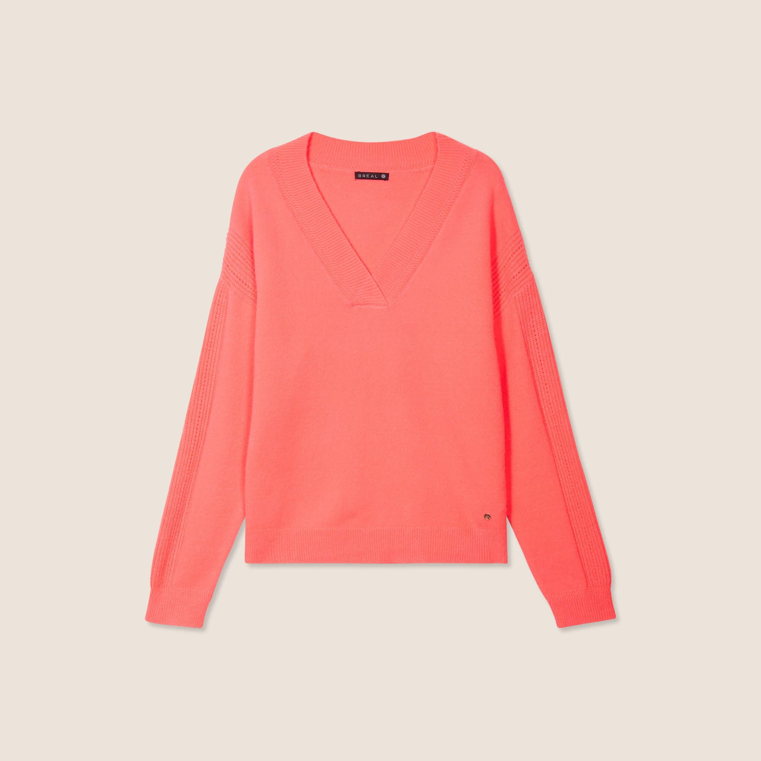 pull manches longues rose vif femme Pull manches longues rose vif femme