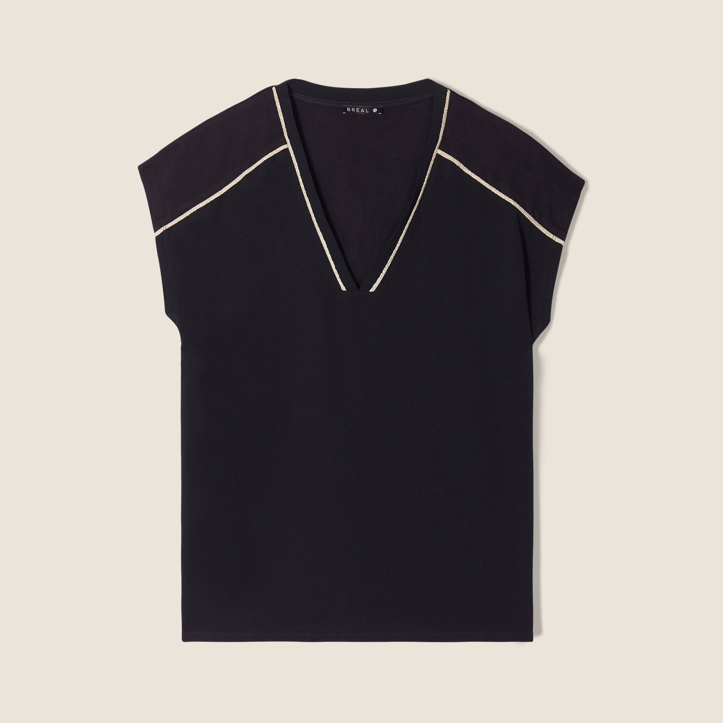 T-shirt manches courtes noir femme
