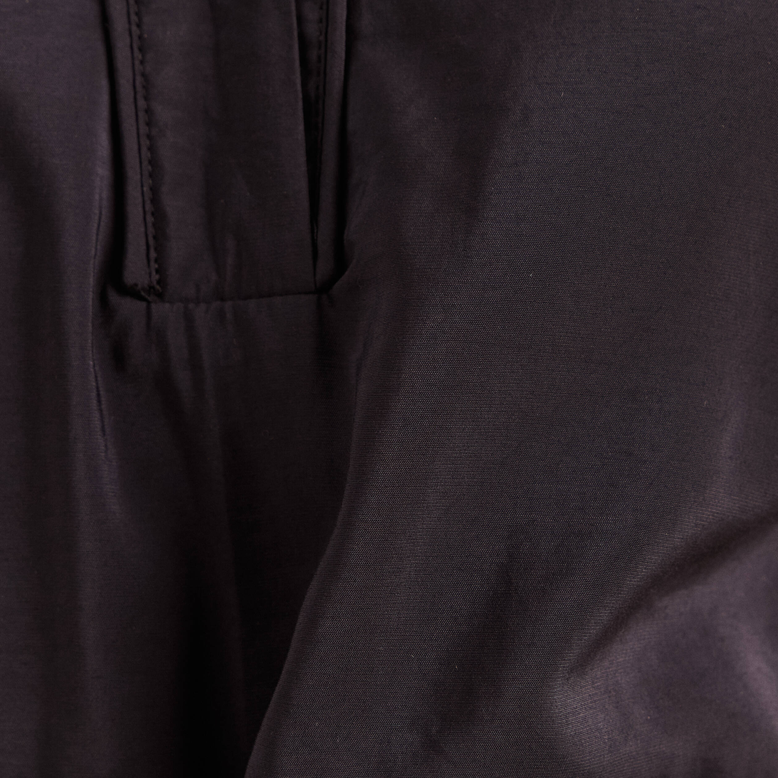 Robe &eacute;vas&eacute;e 3/4 sans manches ceinture noir femme