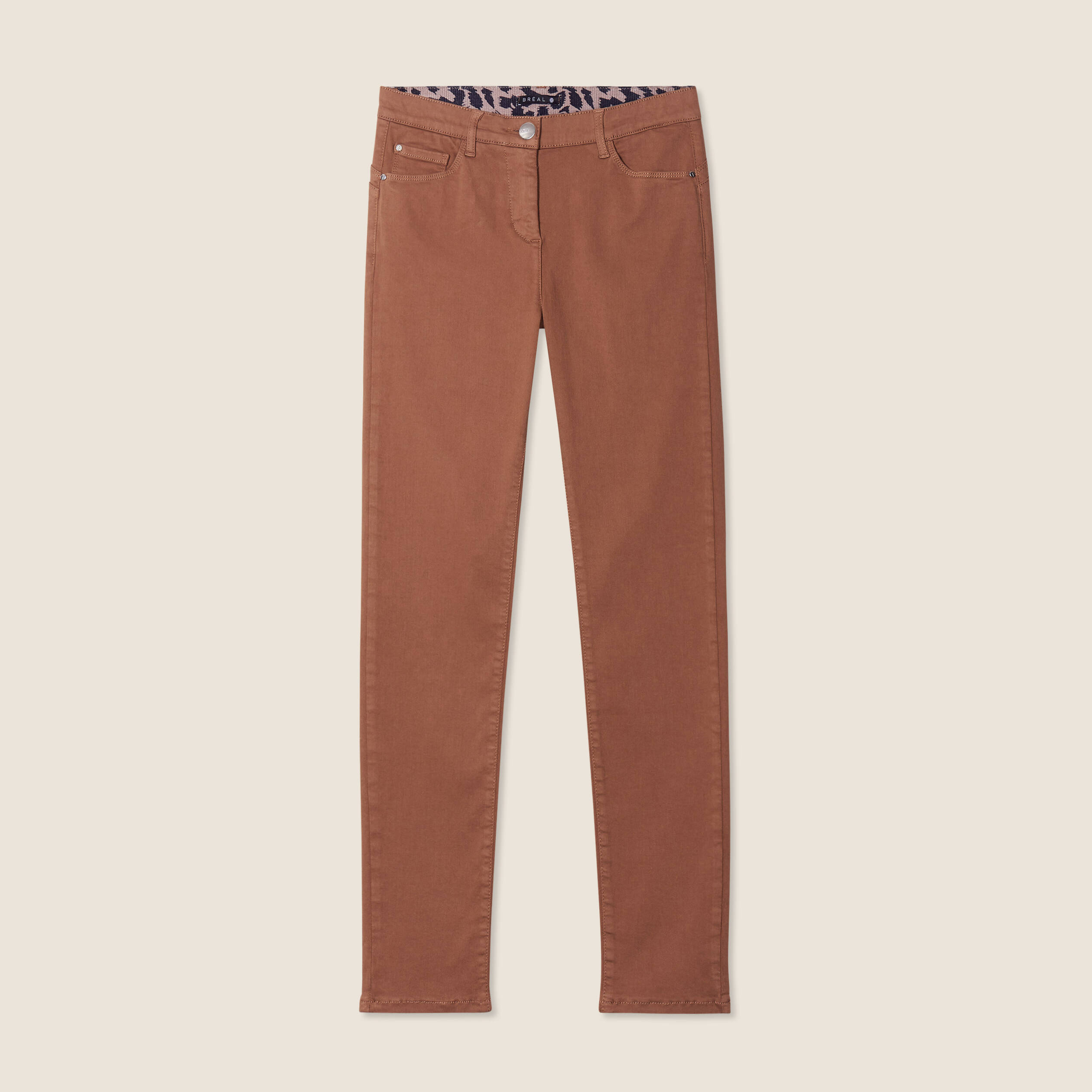 Jean magique L'Unique coupe ajust&eacute;e marron femme