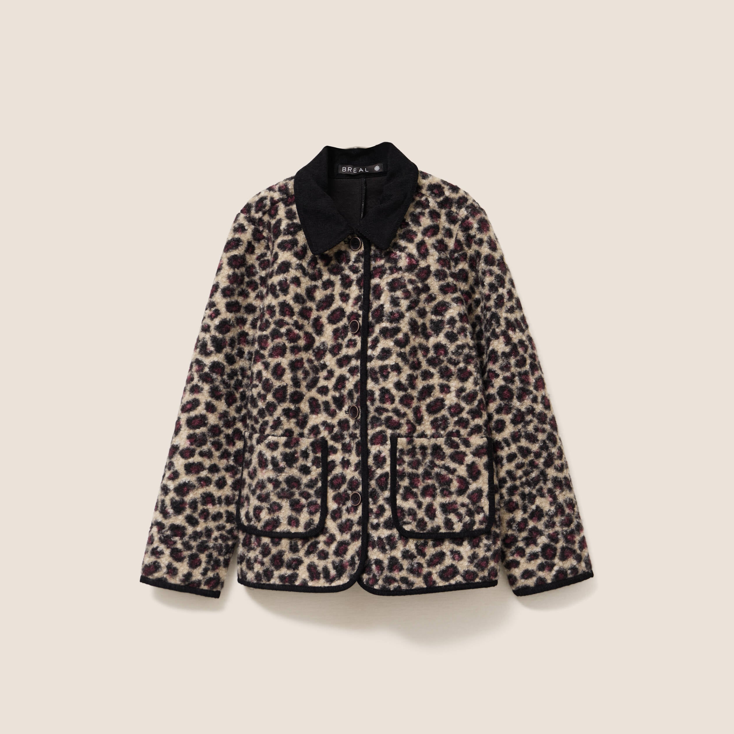 Manteau droit beige femme