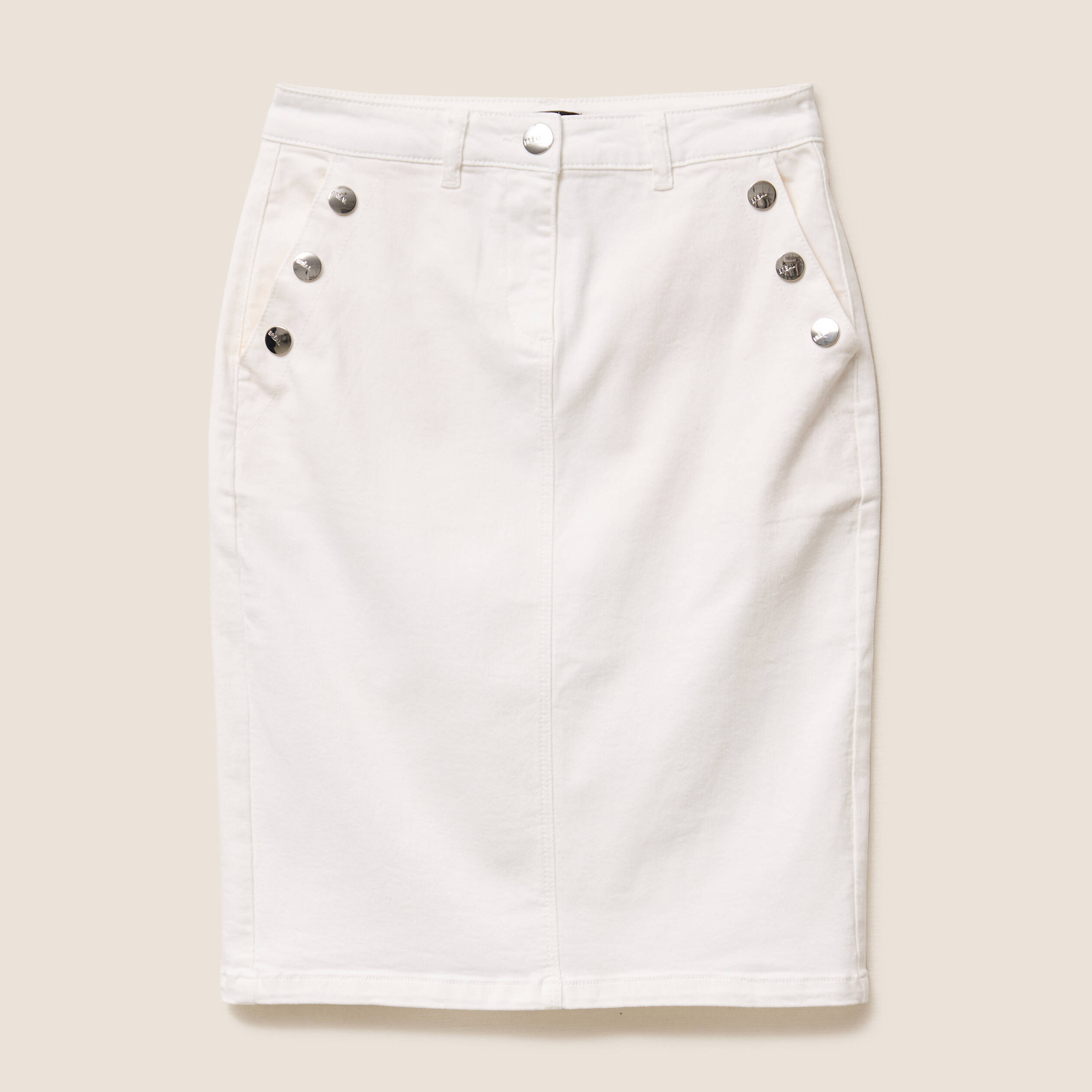 jupe droite longueur genou blanc femme Jupe droite longueur genou blanc femme