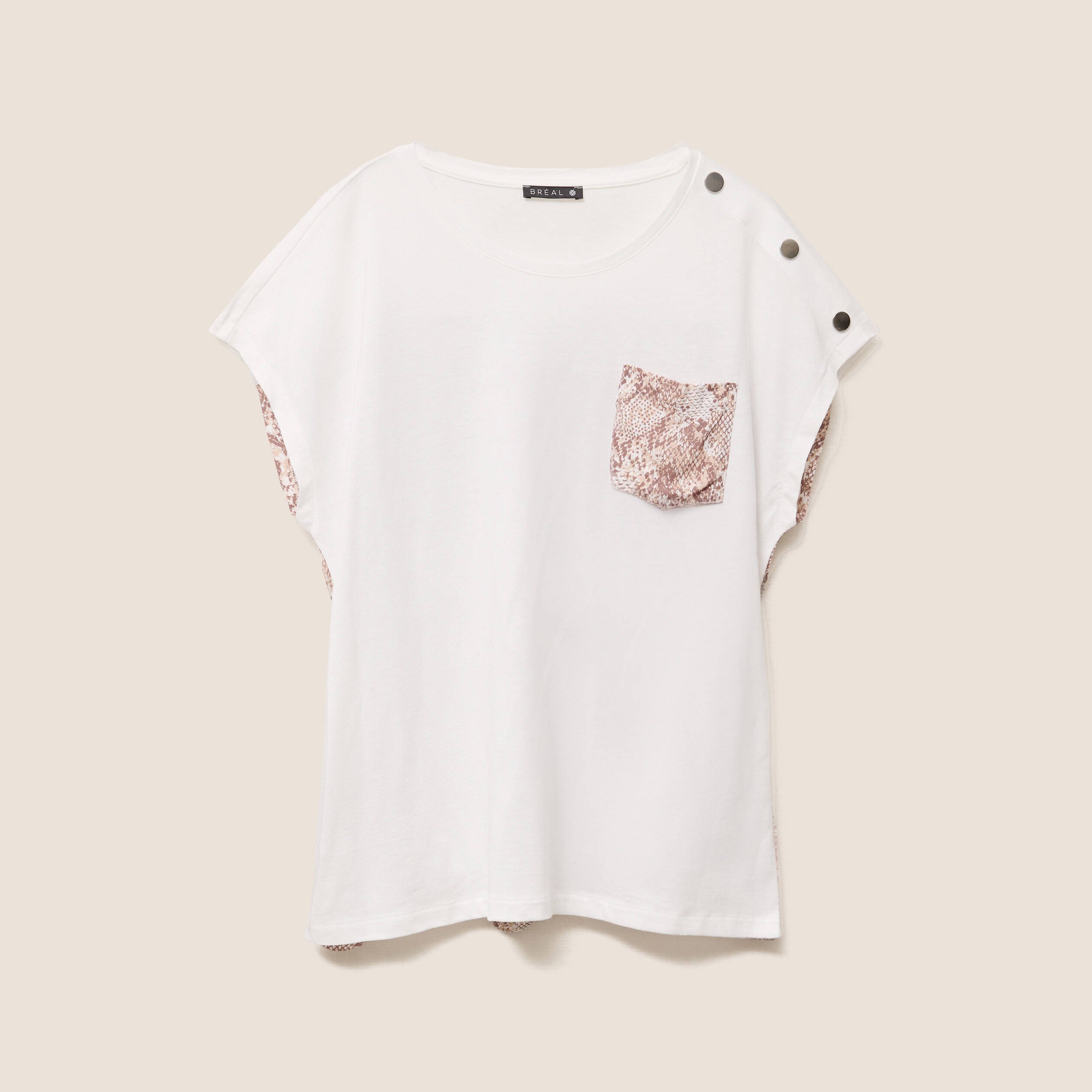 t shirt col rond manches courtes ecru femme t-shirt col rond manches courtes ecru femme