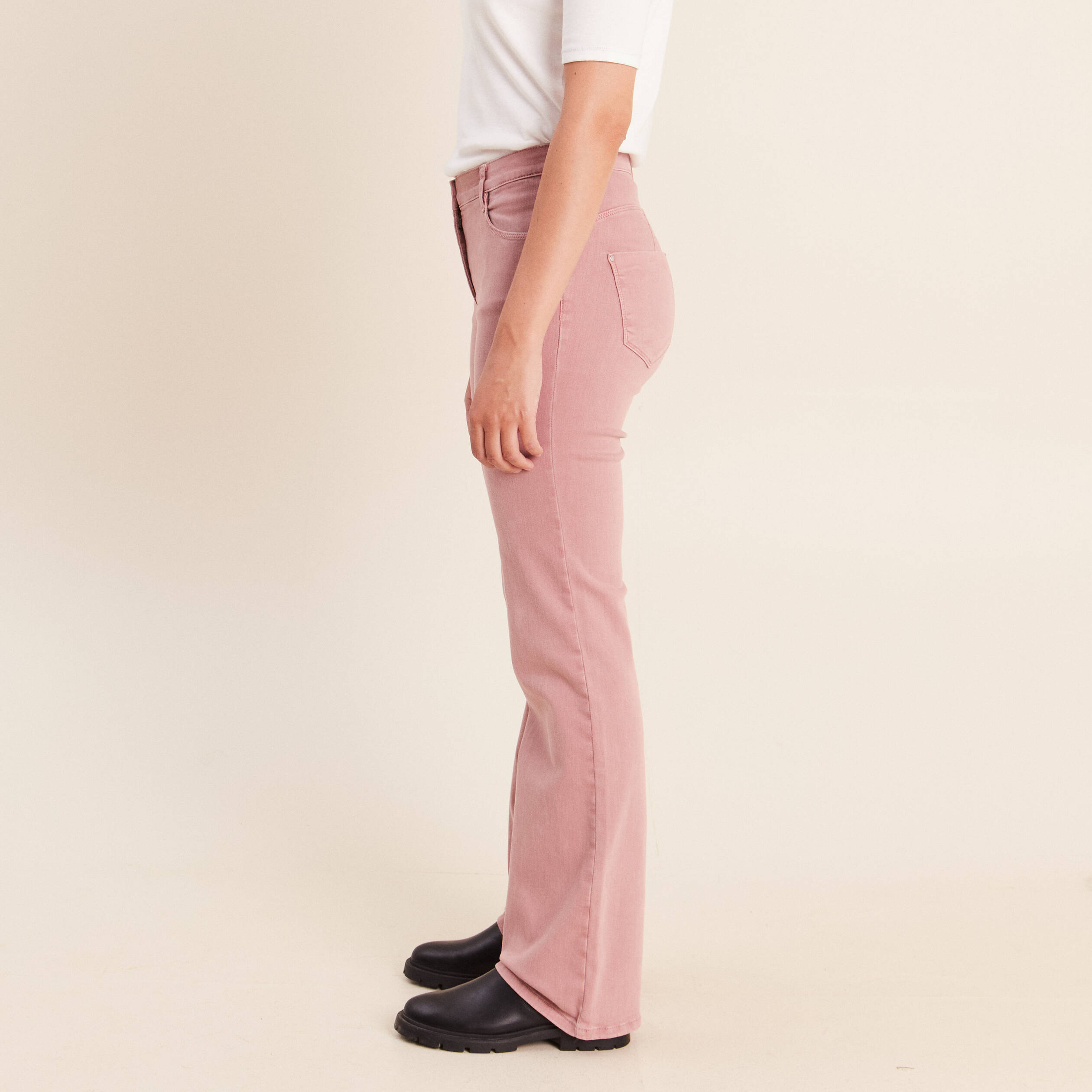 Jean magique L'Unique coupe bootcut rose femme