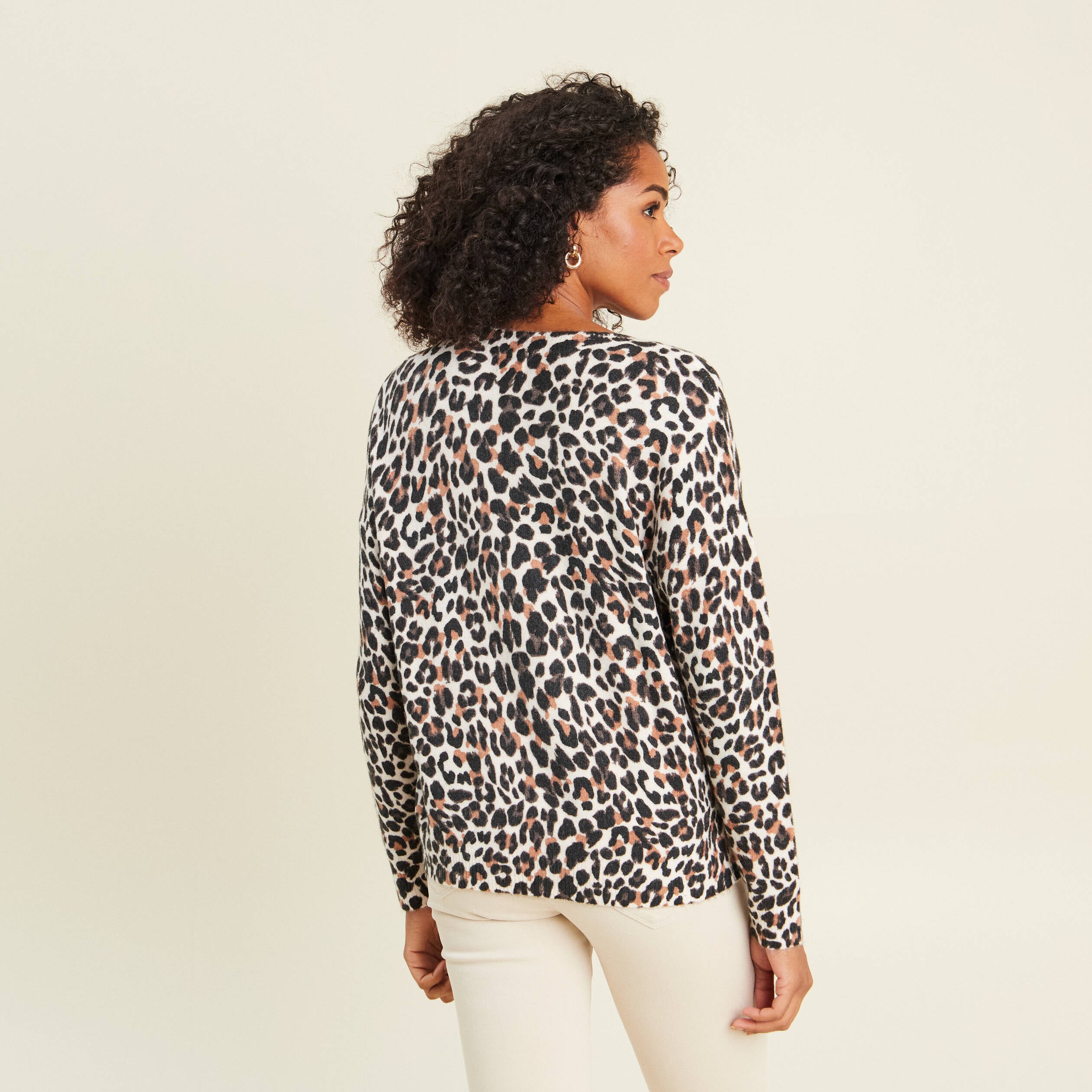 Pull manches longues bleu gris femme