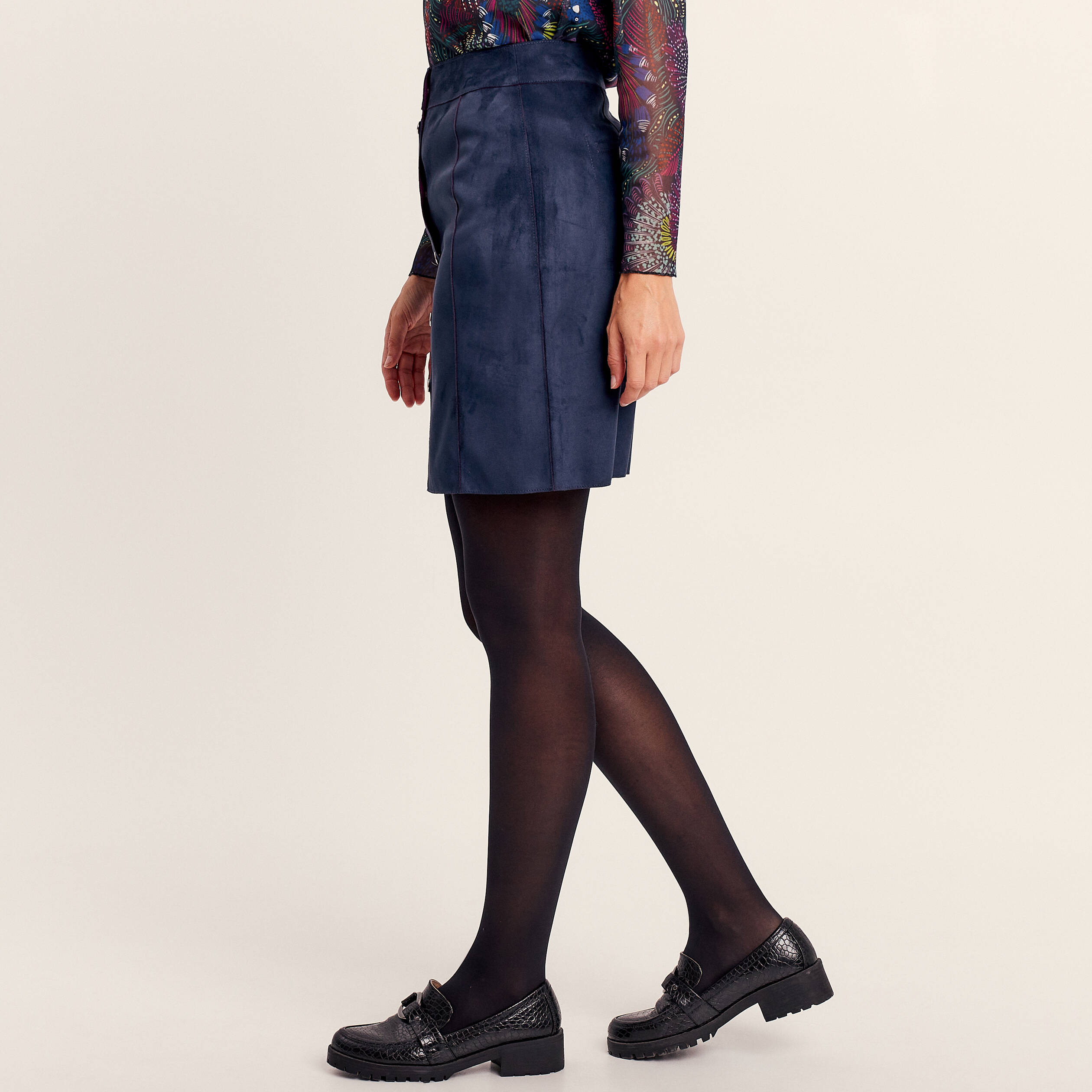 Jupe trapeze suedine on sale
