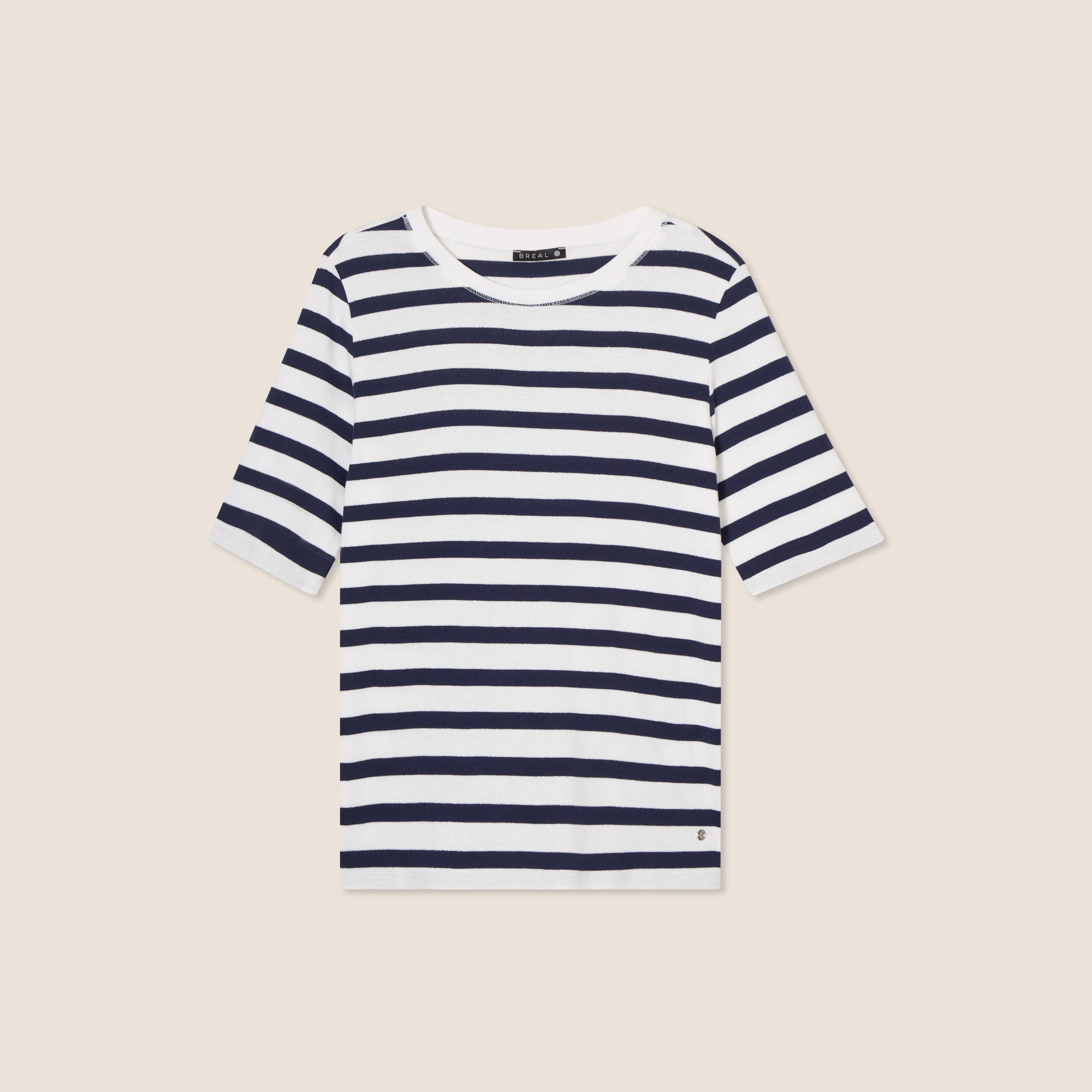 t shirt col rond bleu marine femme T-shirt col rond bleu marine femme