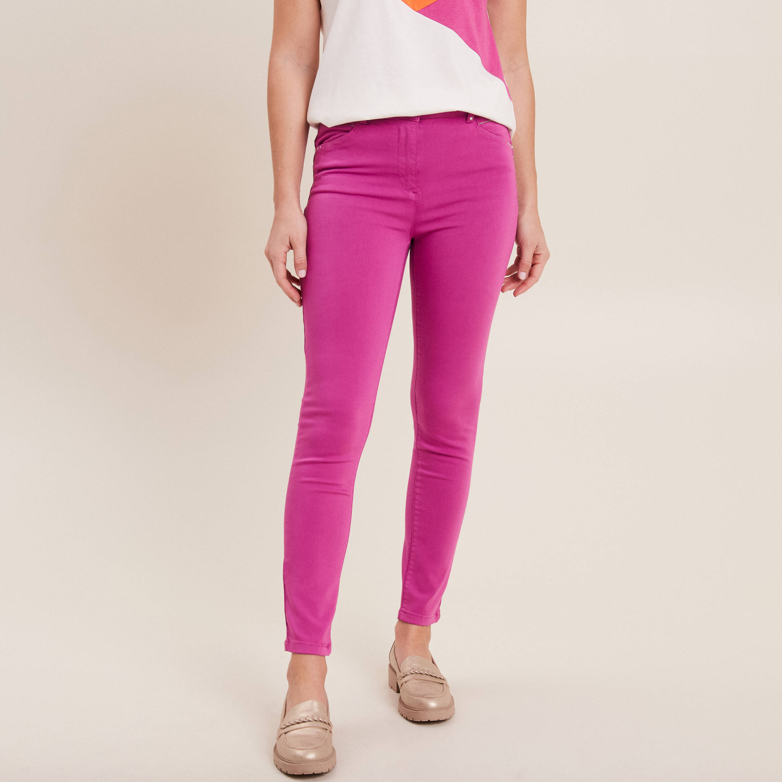 Pantalon deals femme violet