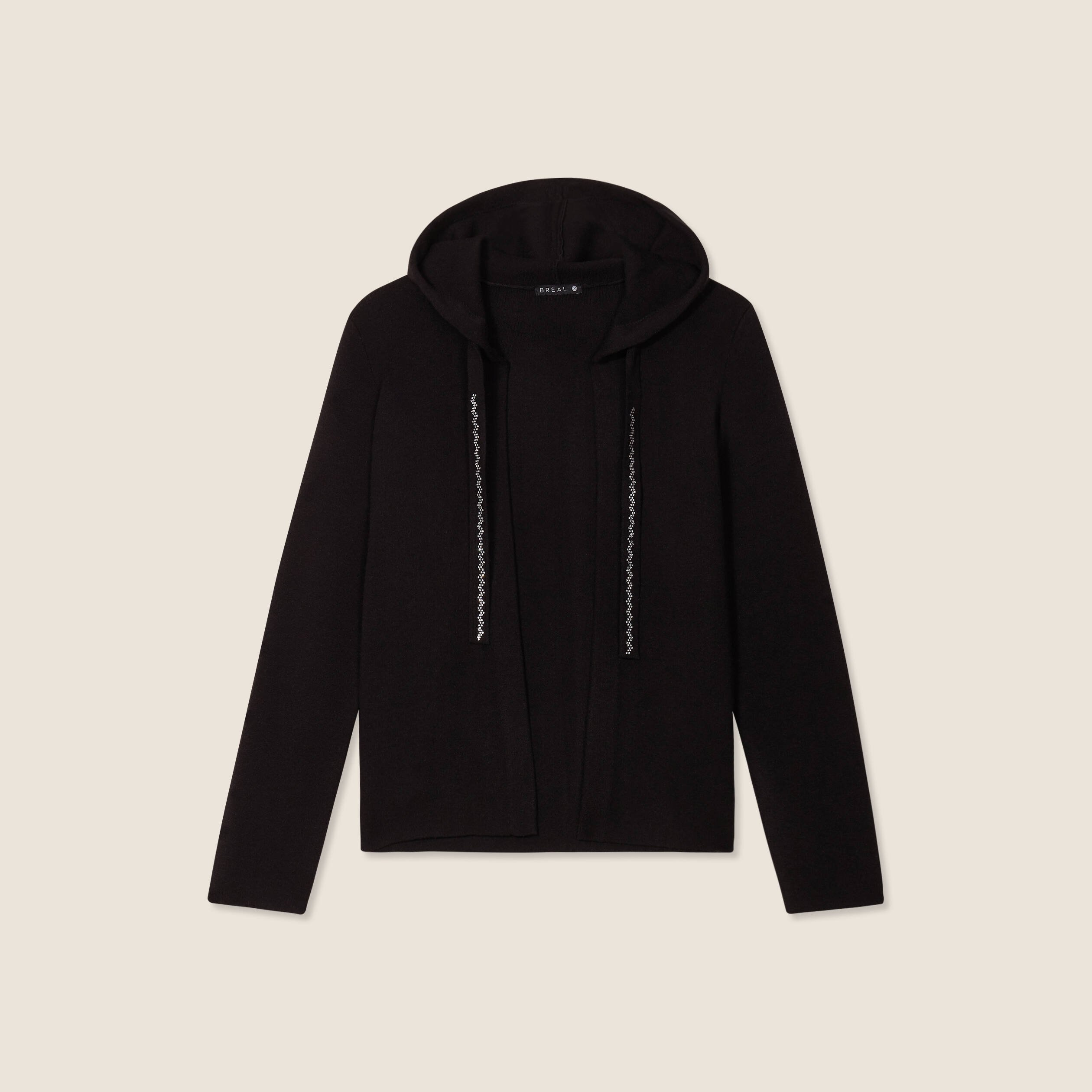 Veste a capuche noir femme Breal