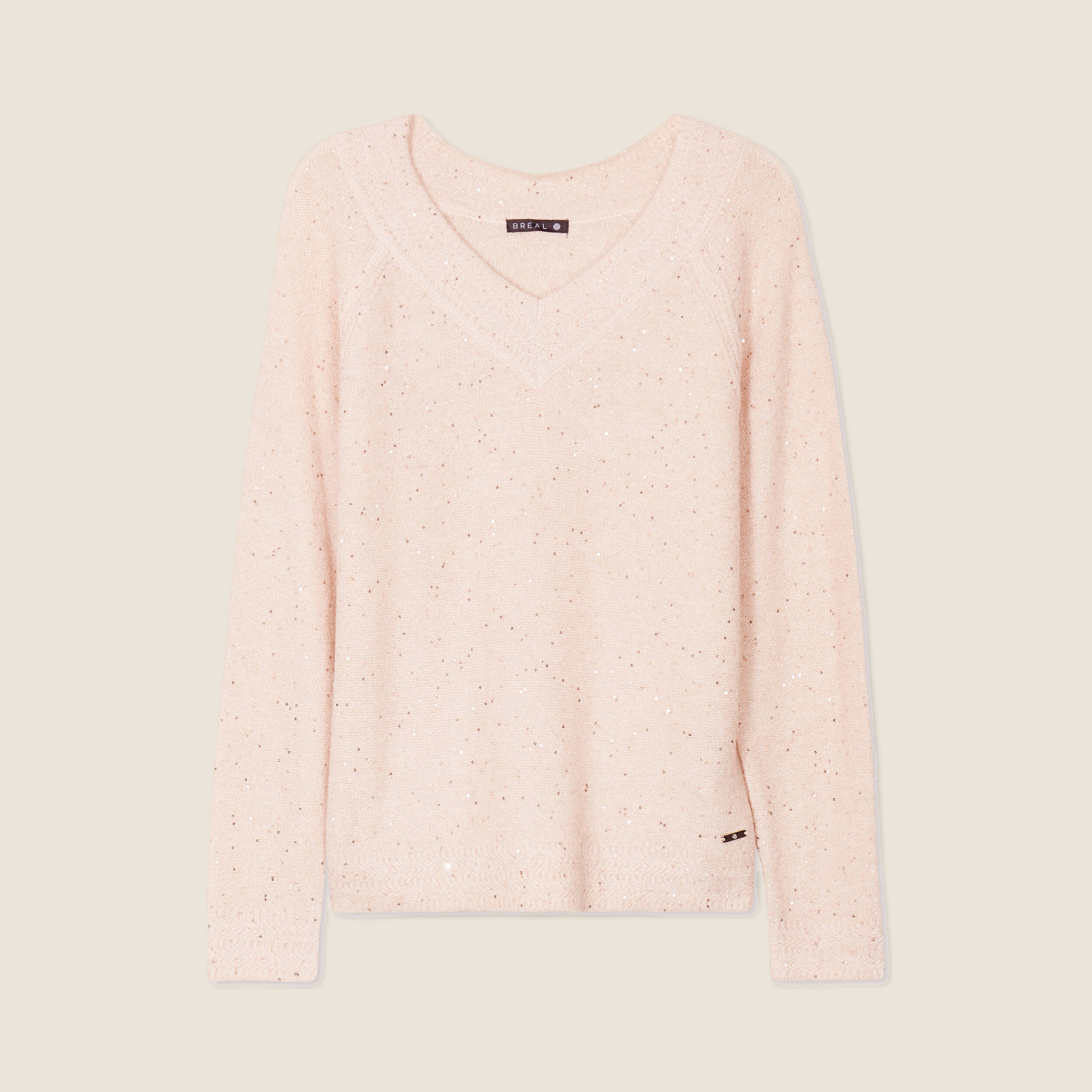 Pull rose poudré femme online