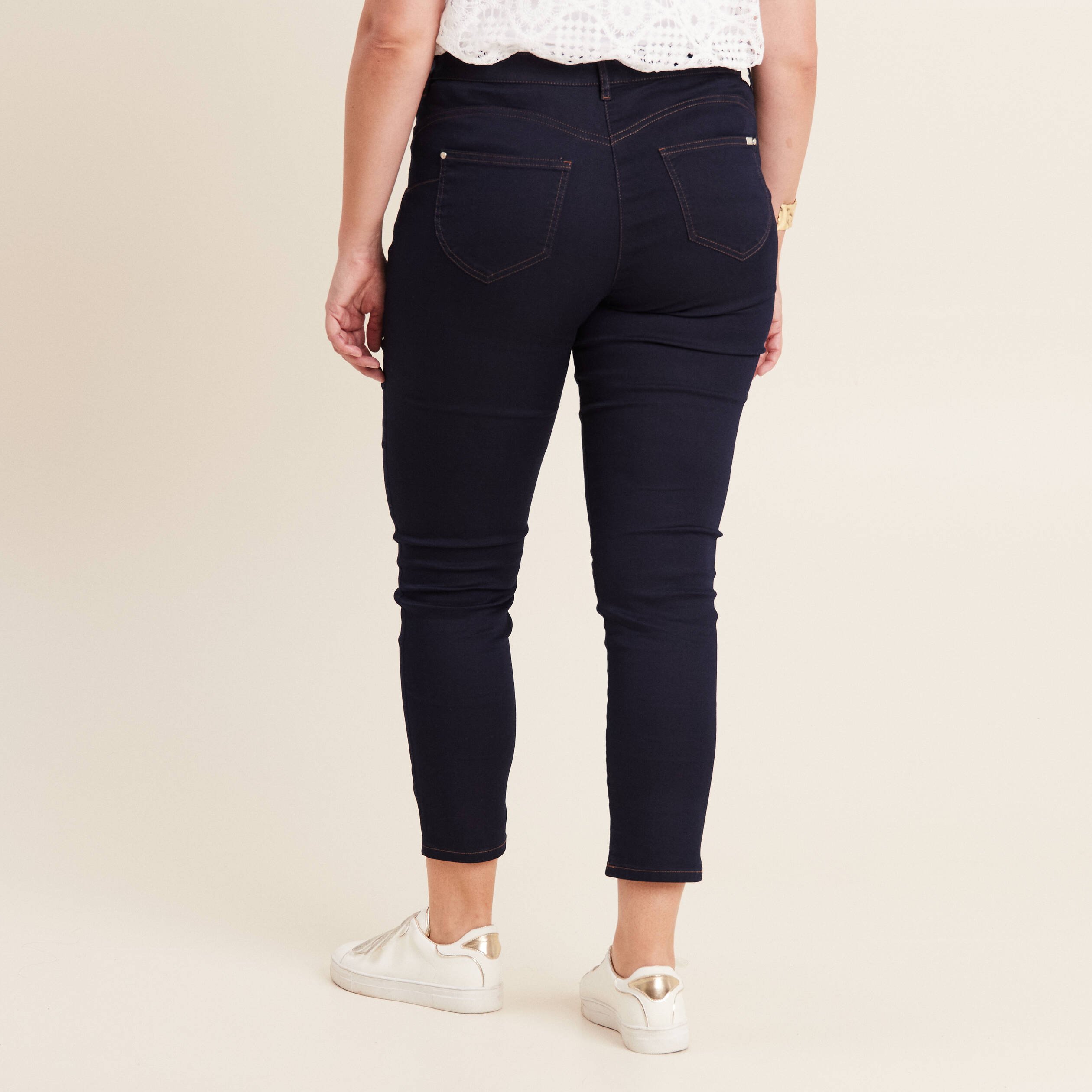 jeans leger taille standard 78eme denim brut femme Jeans léger taille standard 7/8ème denim brut femme