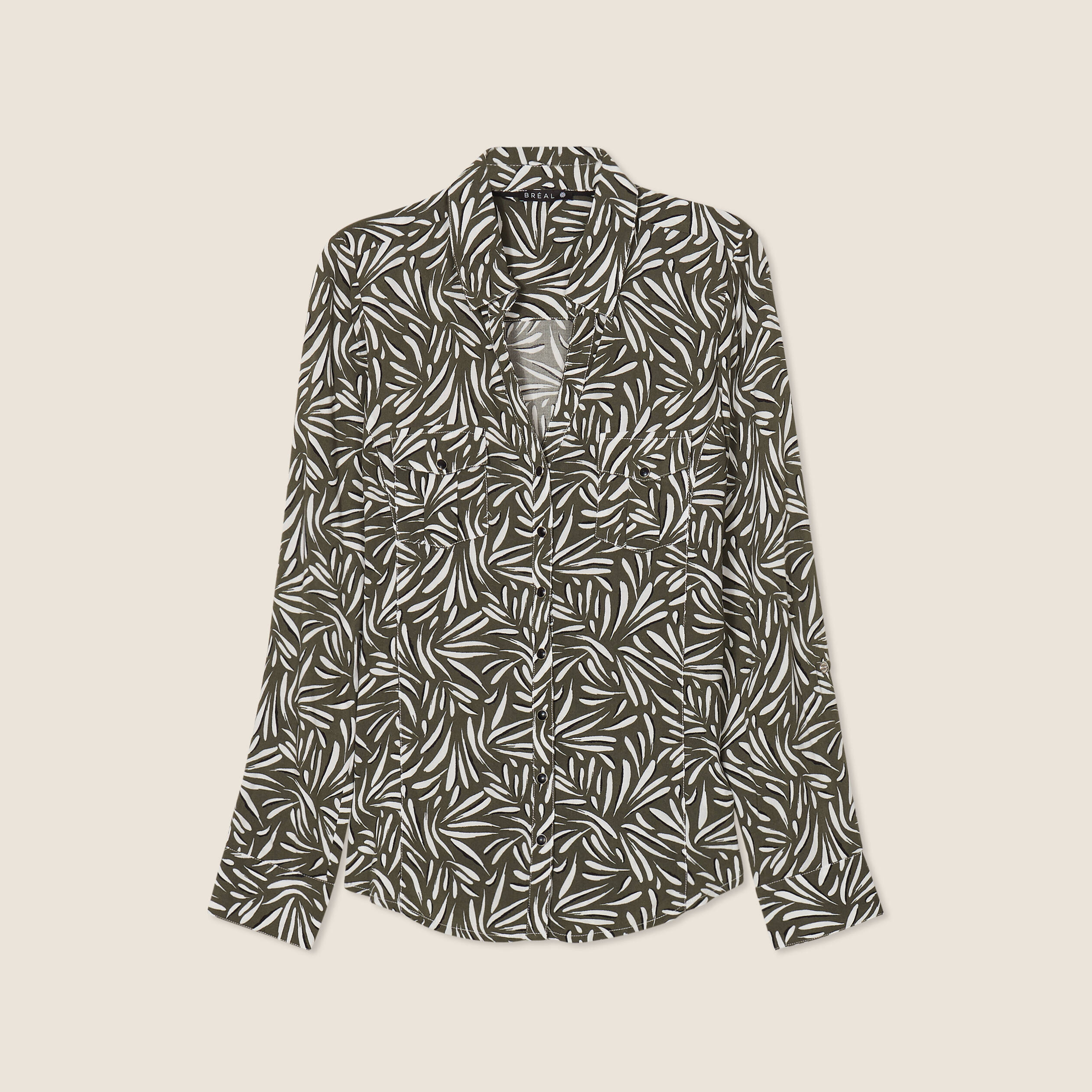 chemise manches longues vert femme Chemise manches longues vert femme