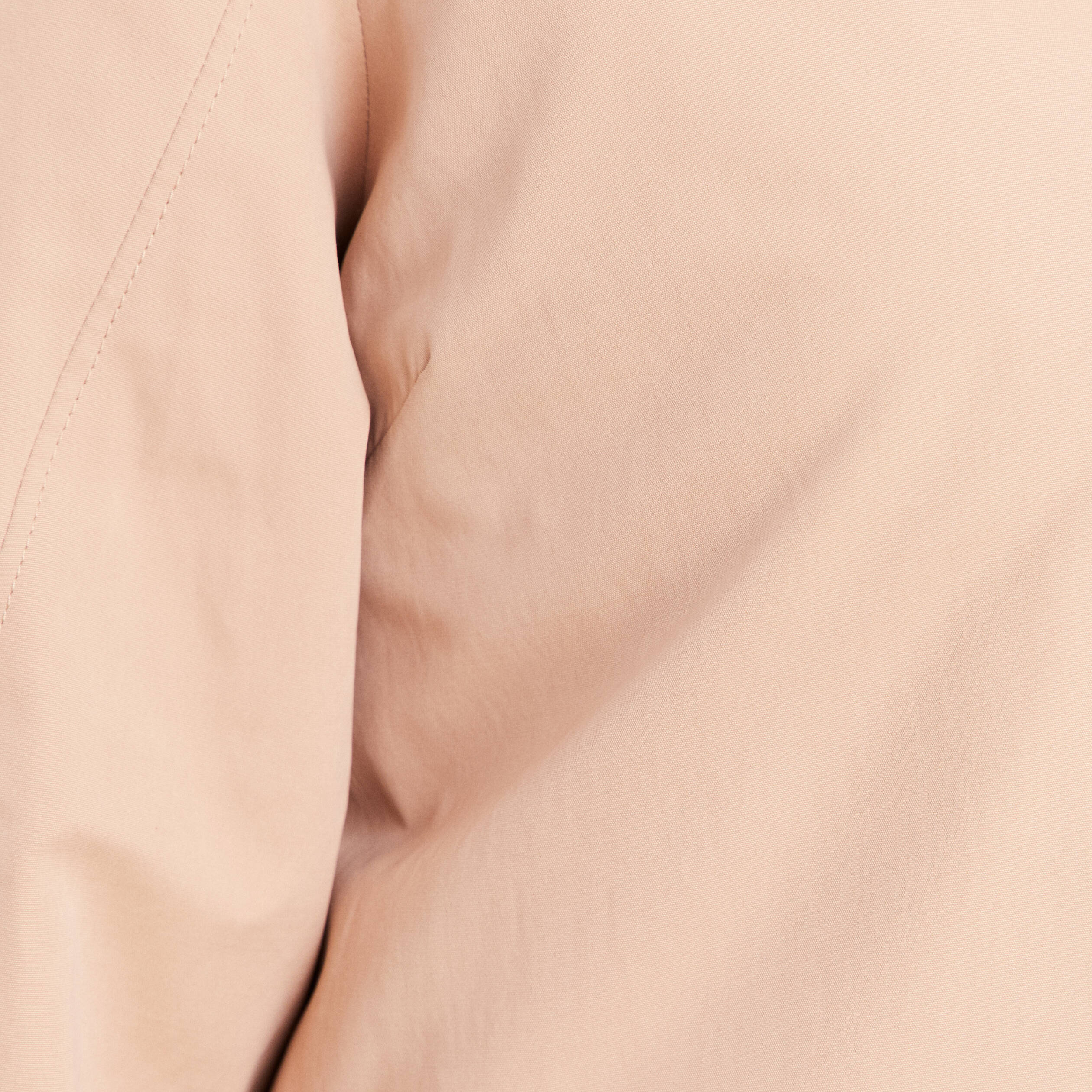 Trench doubl&eacute; satin&eacute; beige femme