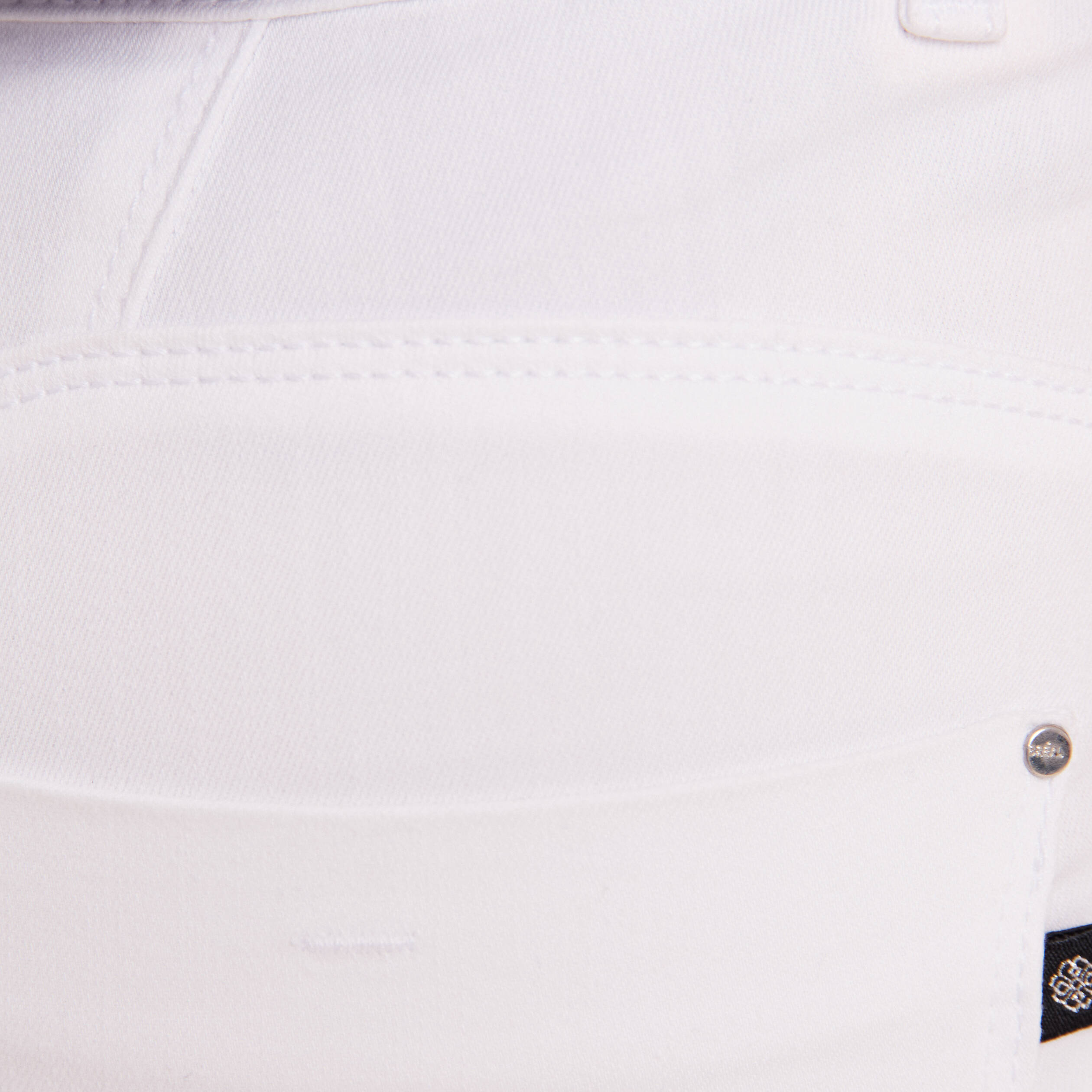 Jean ajusté taille standard 7/8ème blanc femme