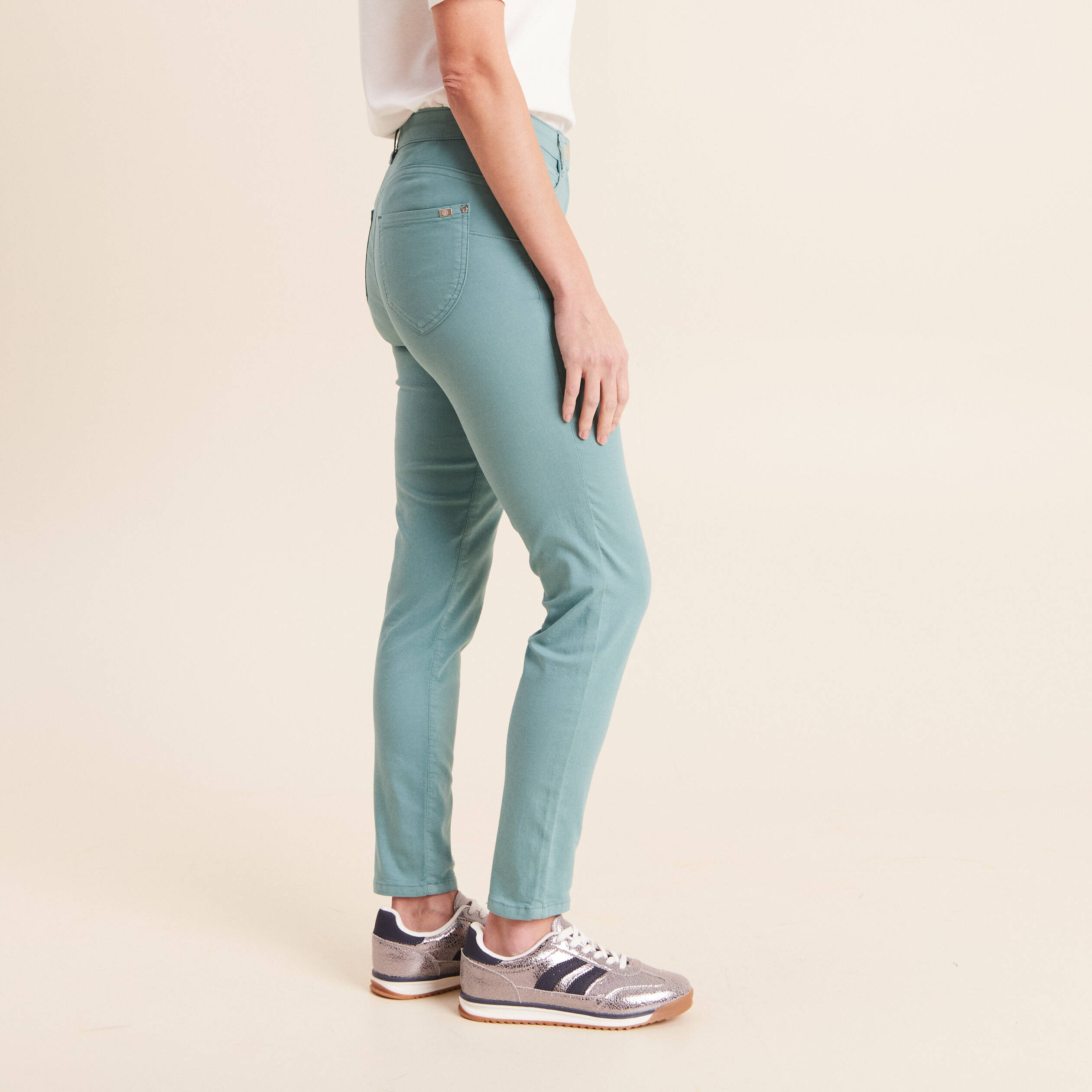 Pantalon magique Le L&eacute;ger coupe ajust&eacute;e bleu turquoise femme