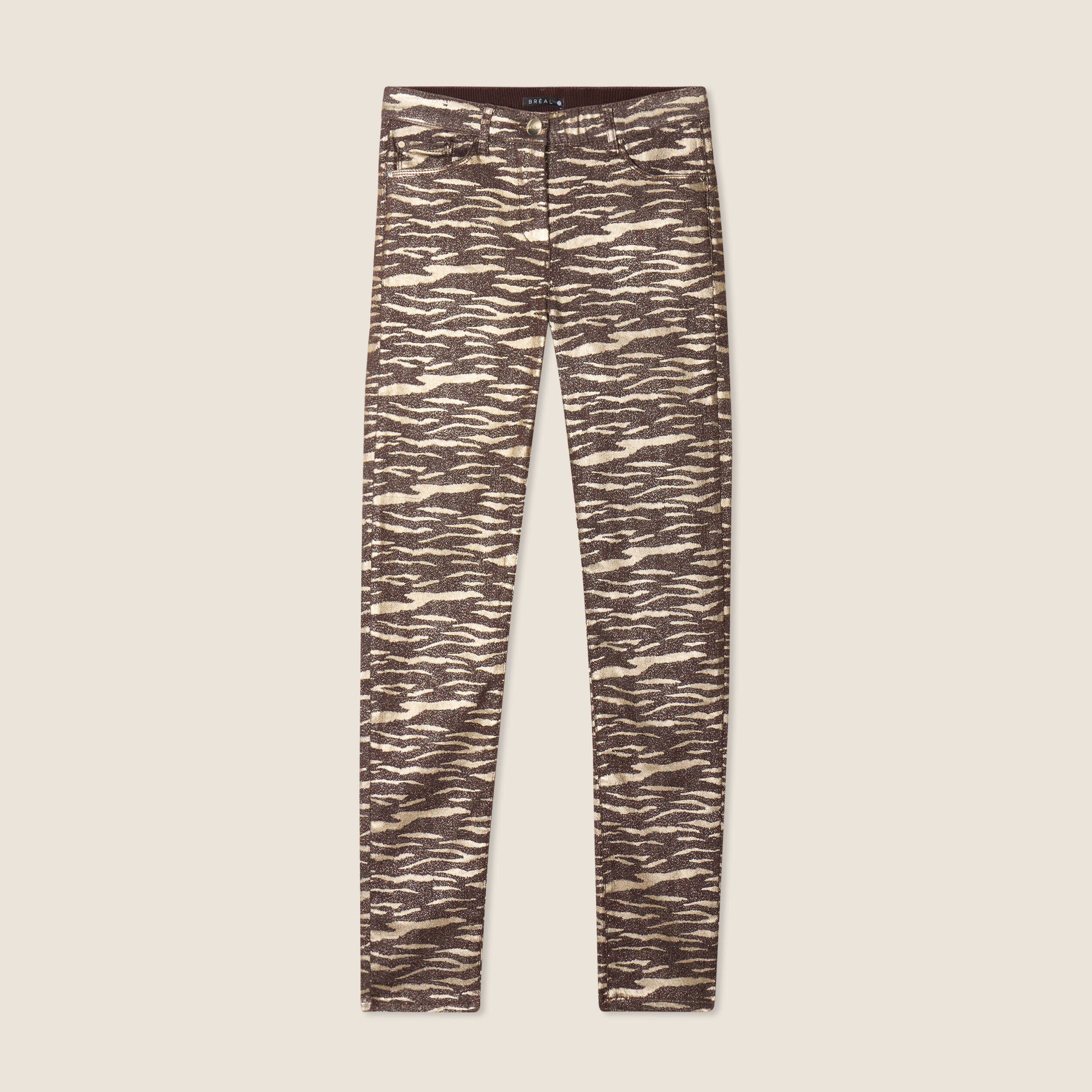 pantalon ajuste enduit noir femme Pantalon ajusté enduit noir femme