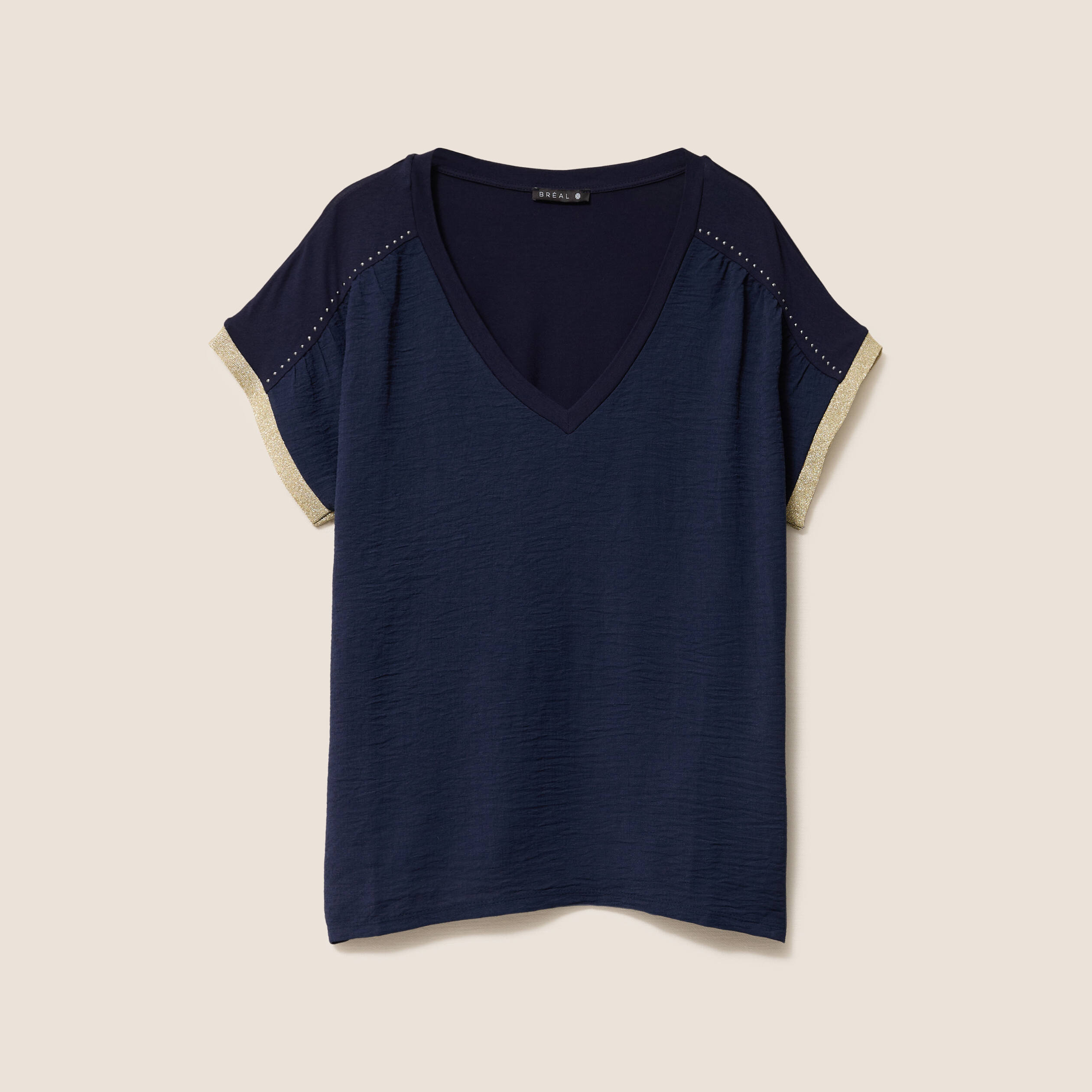 t shirt maille legere manches courtes noir femme T-shirt maille légère manches courtes noir femme